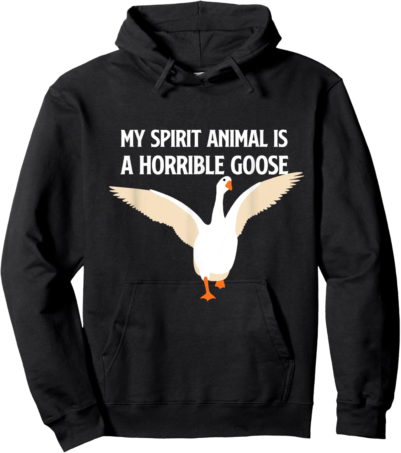 My Spirit Animal is a Horrible Goose Honk Honk Hoodie - Hoodie | Black