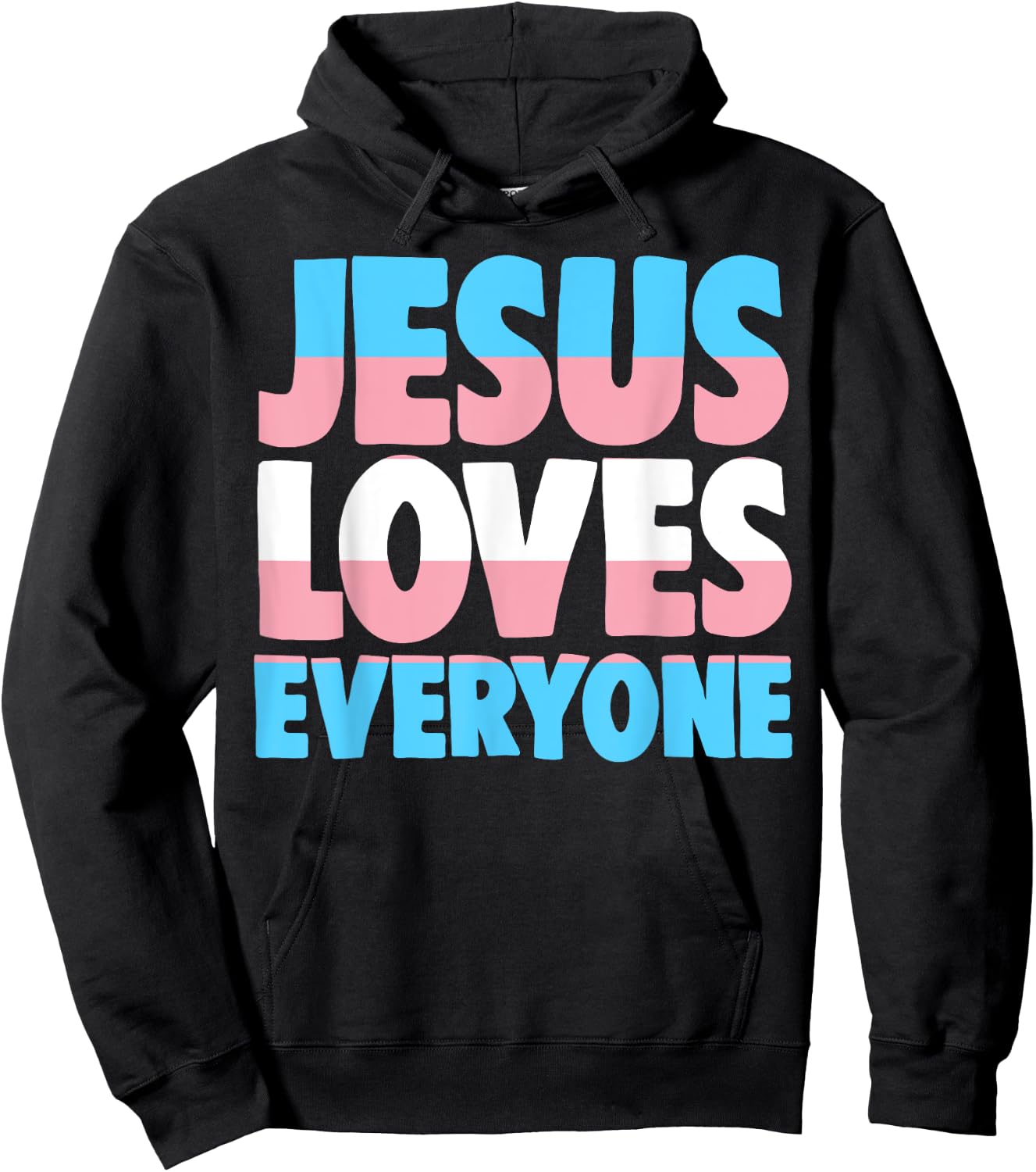 Jesus Loves Everyone Bible Pride Men Hoodie - Hoodie | Black