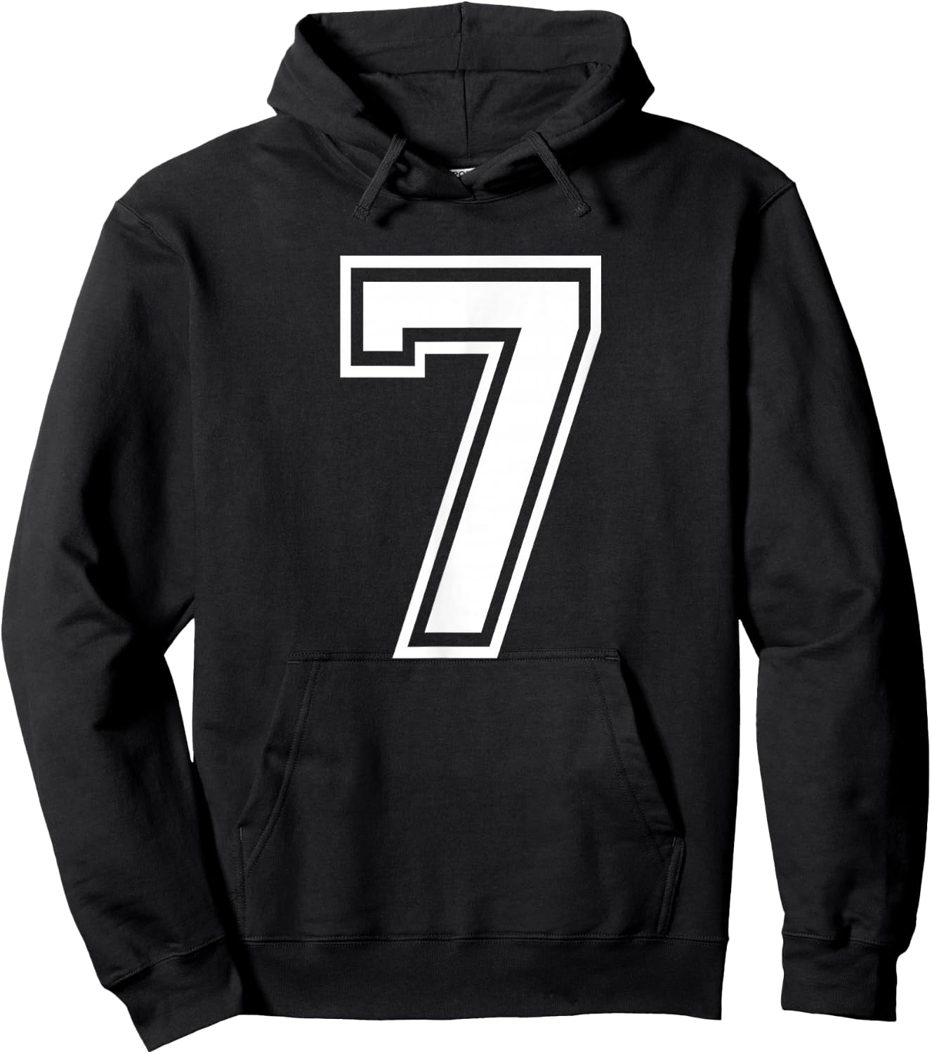 Number 7 Birthday Gift Sports Player Team Numbered Jersey Hoodie - Hoodie | Black