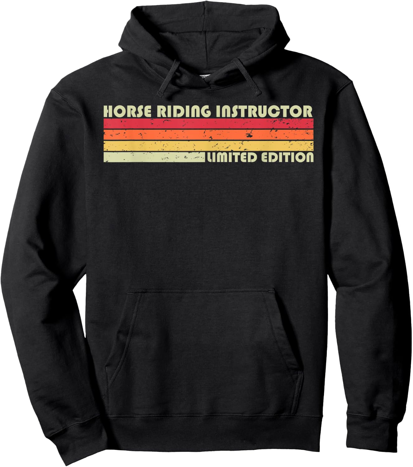 HORSE RIDING INSTRUCTOR Funny Job Title Birthday Worker Idea Hoodie - Hoodie | Black