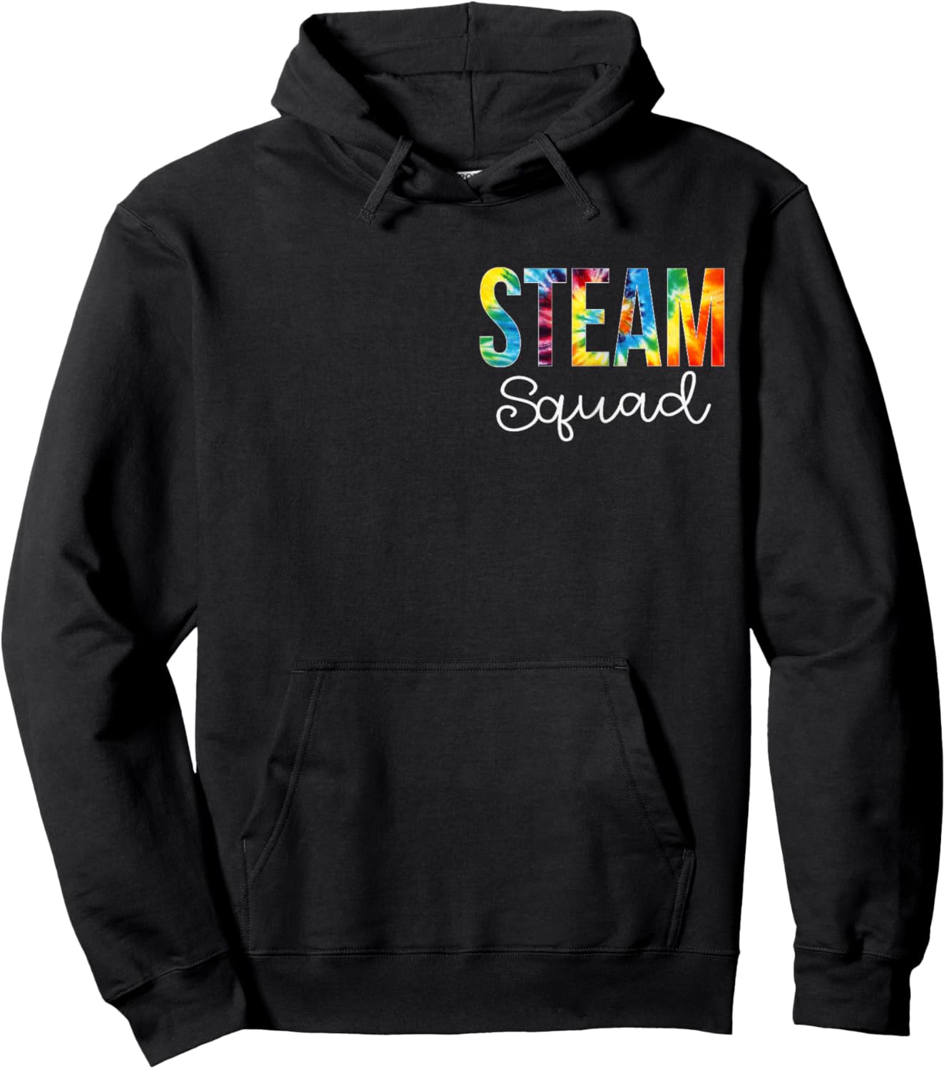 STEAM Squad For Work Tie Dye Back To School Appreciation Day Hoodie - Hoodie | Black