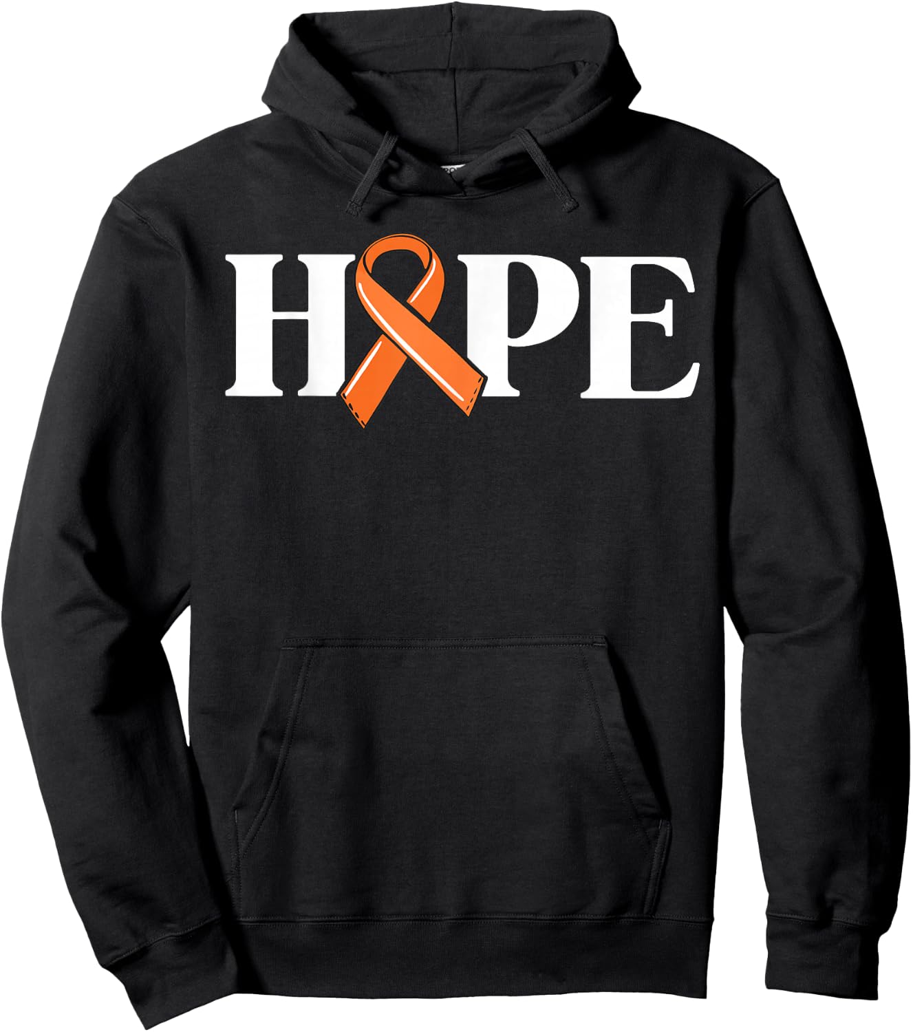Leukemia Cancer Awareness Items Cancer Hope Orange Ribbon Hoodie - Hoodie | Black