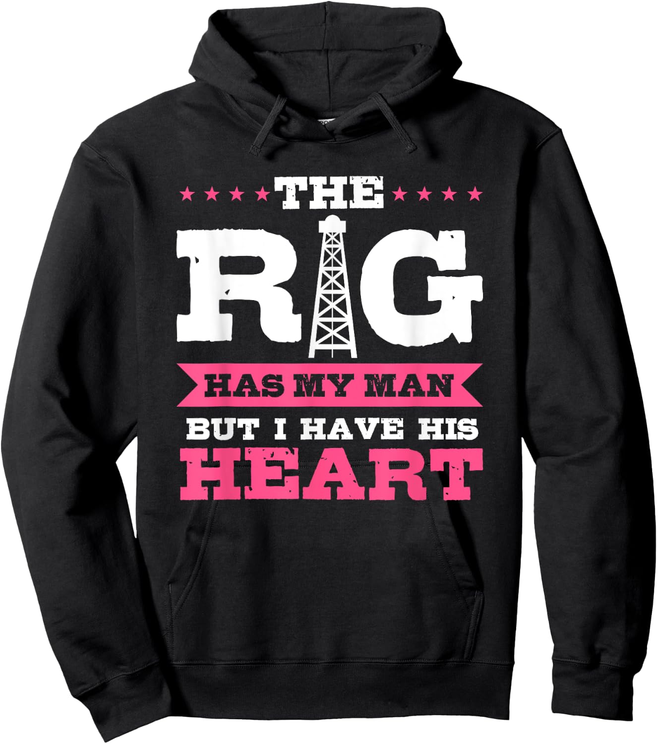 Oilfield Workers Gifts Oil Rig Oilfield Wife Girlfriend Hoodie - Hoodie | Black