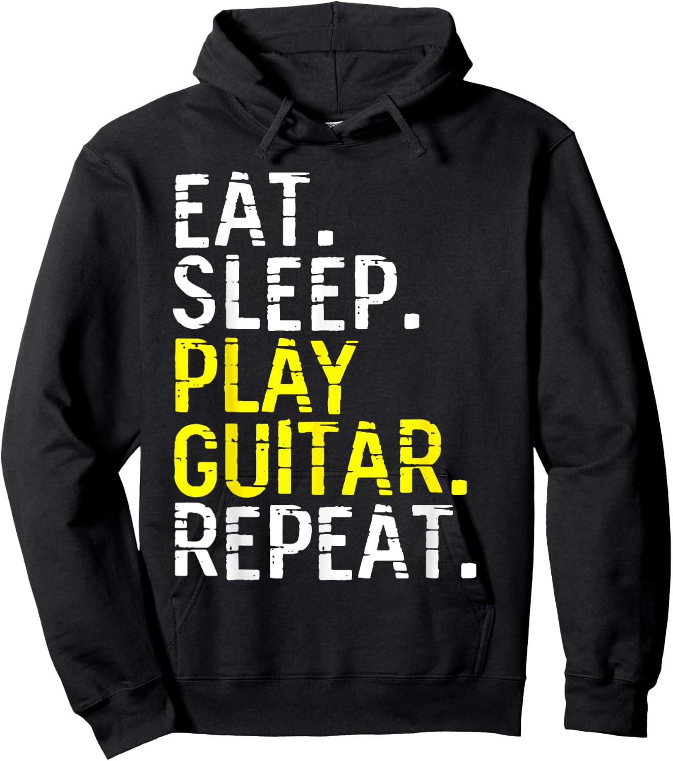 Eat Sleep Play Guitar Repeat - Funny Guitarist Hoodie - Hoodie | Black