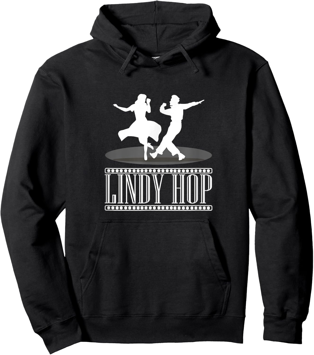 Swing Lindy Hop 40s Couple Pair Dance Hoodie - Hoodie | Black