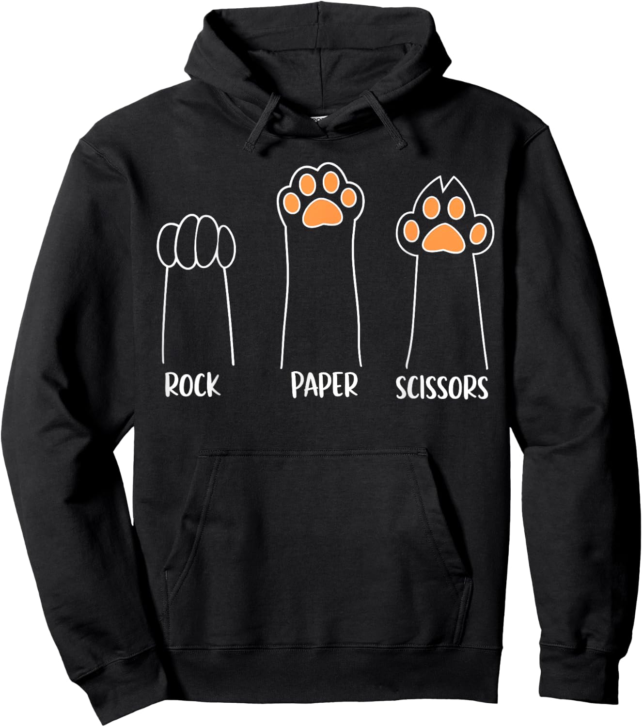 Cat Paw Hand Game Funny Black Small Hoodie - Hoodie | Black