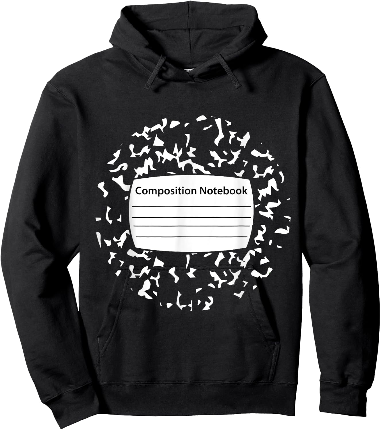 Composition Notebook Costume - Matching Group Halloween Hoodie - Hoodie | Black
