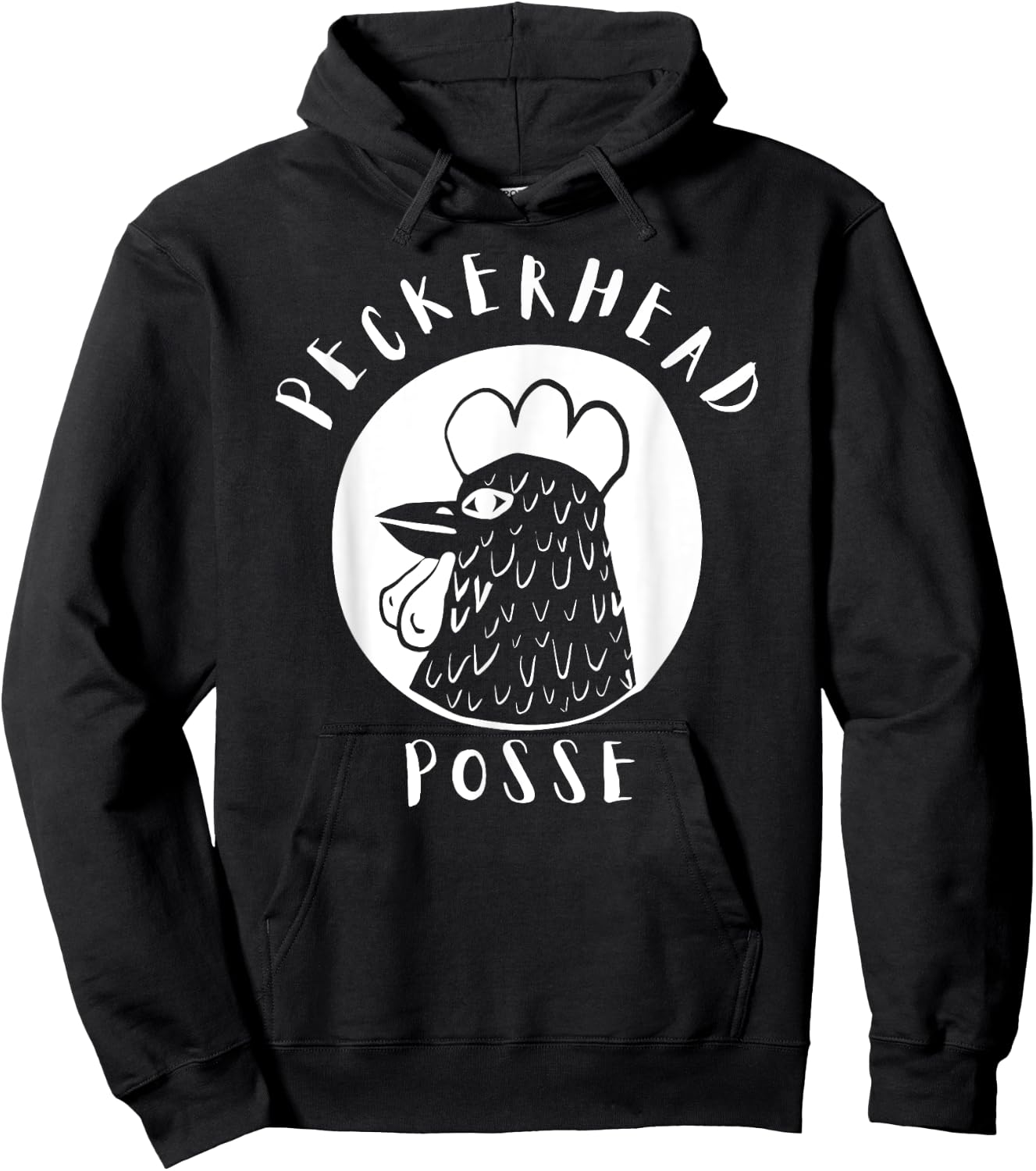 Graphic Peckerhead Posse Chicken Lover Funny Hoodie - Hoodie | Black