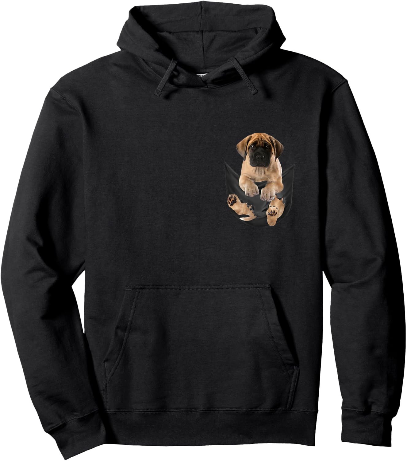 Dog Lovers Gifts Mastiff in Bag Women Girls Kids Hoodie - Hoodie | Black