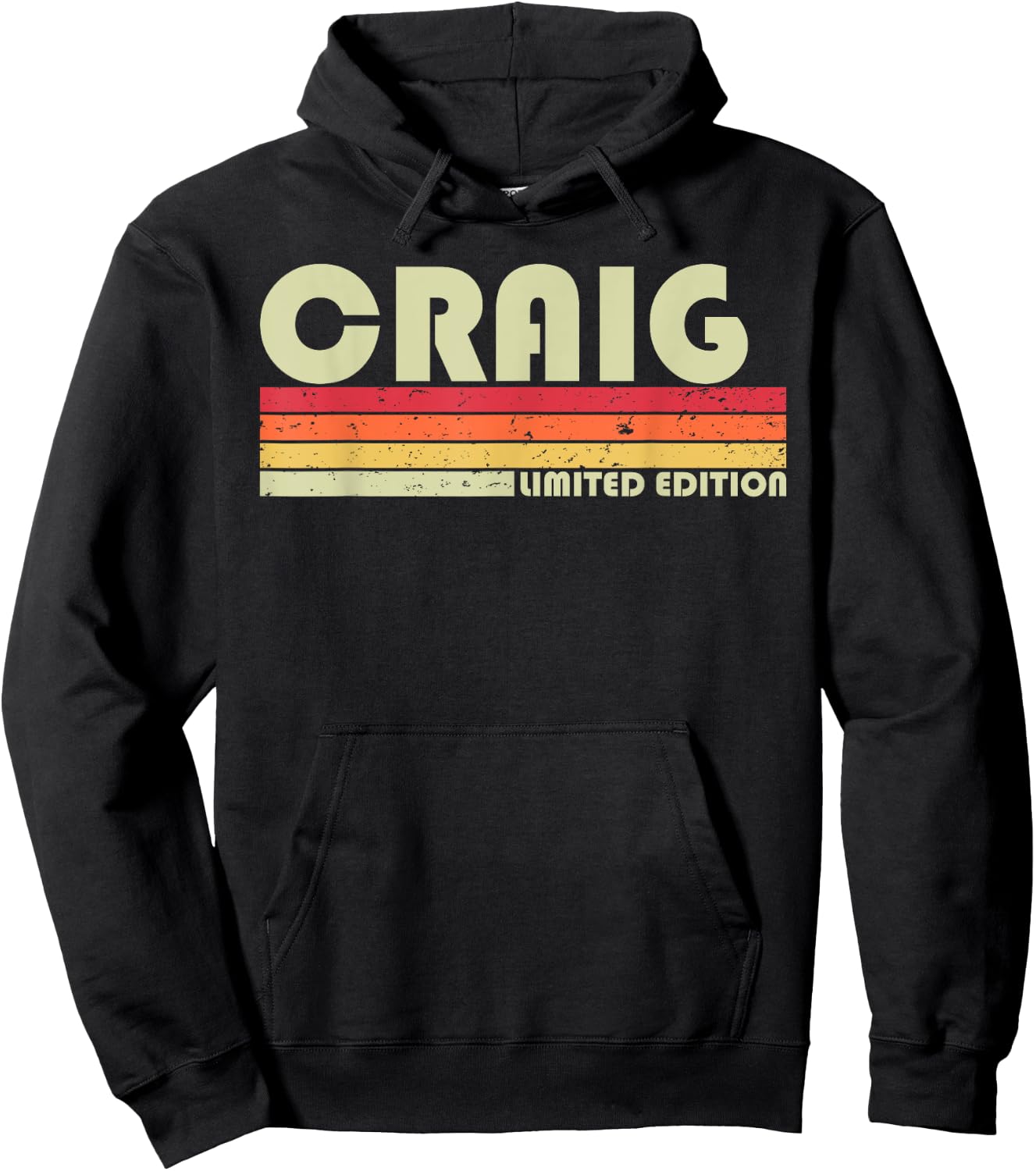 CRAIG Gift Name Personalized Funny Retro Vintage Birthday Hoodie - Hoodie | Black