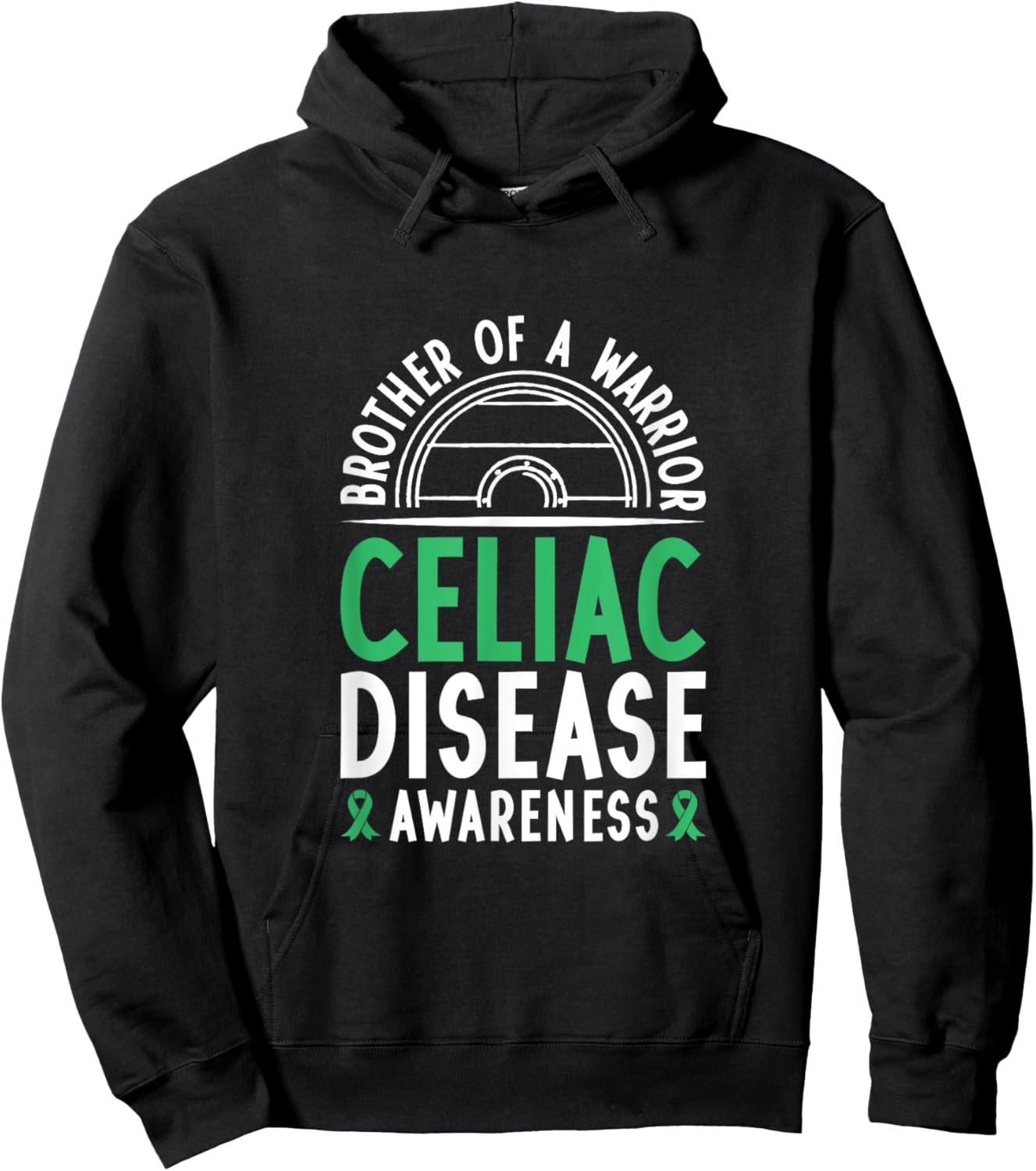 Brother of a Warrior - Celiac Disease Awareness Hoodie - Hoodie | Black