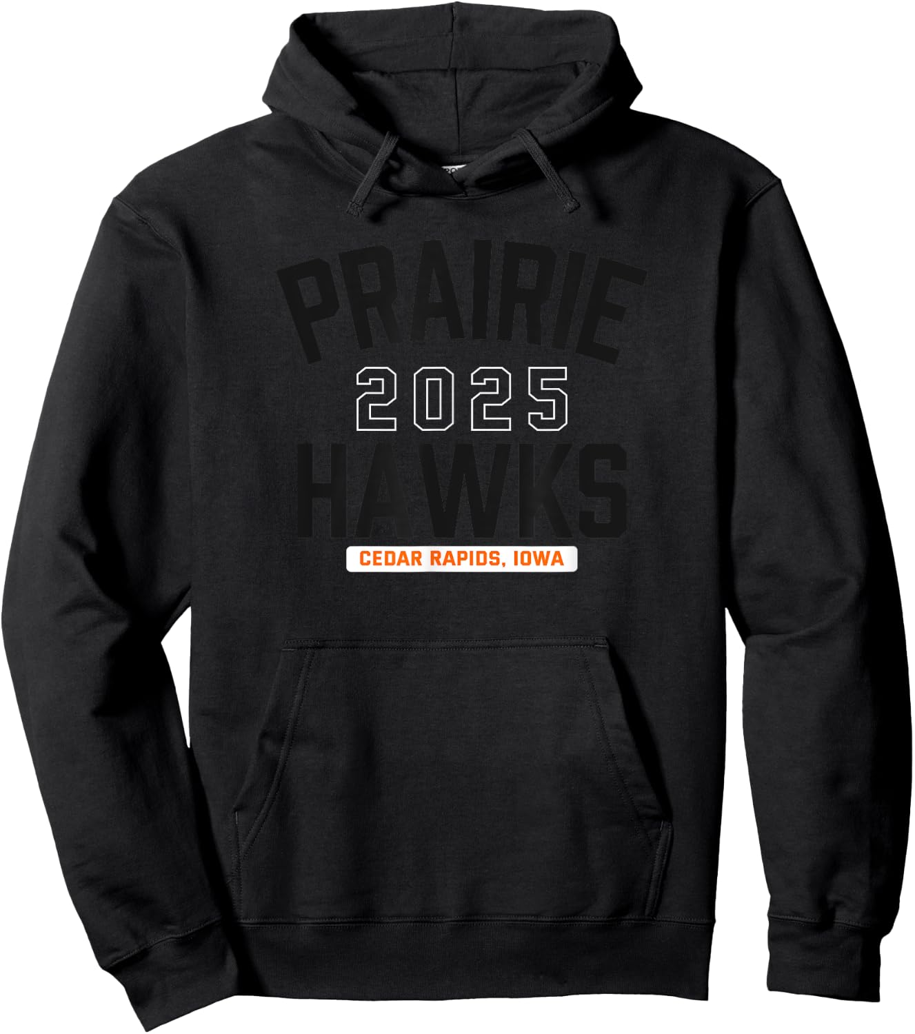 Prairie Hawks Cedar Rapids, Iowa 2025 Hoodie - Hoodie | Black