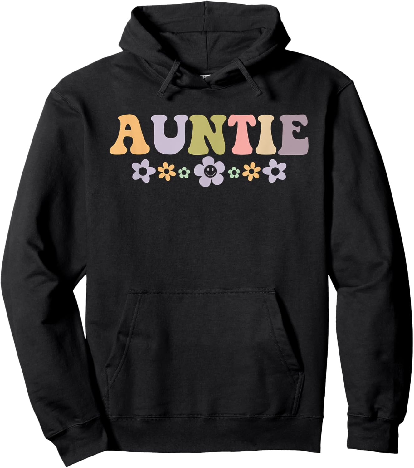 Cool Aunt vintage floral design to auntie from niece Hoodie - Hoodie | Black