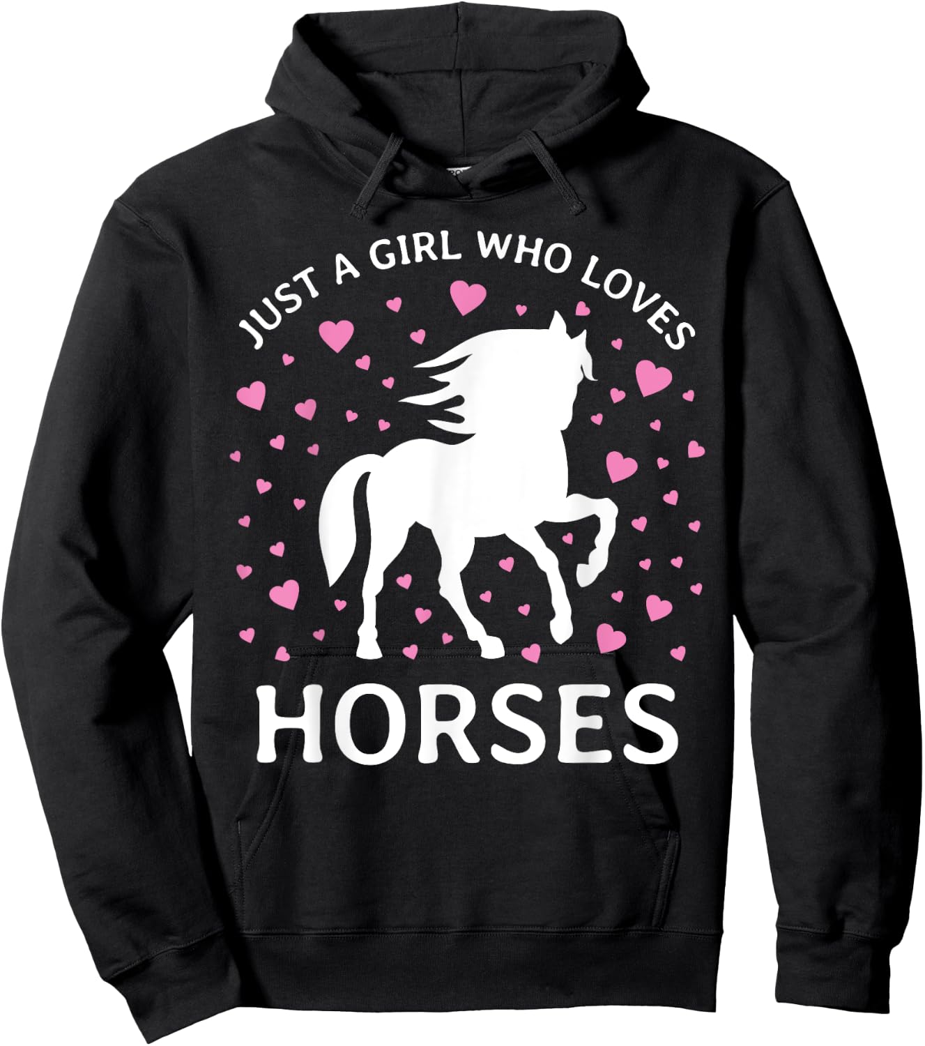 Just A Girl Who Loves Horses Cowgirl Horse Girl Horse Riding Hoodie - Hoodie | Black