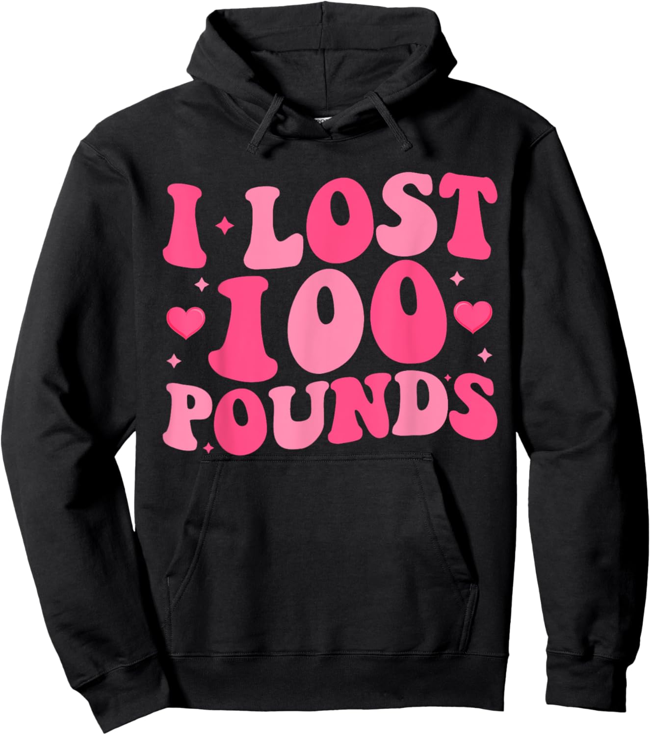 Groovy I Lost 100 Pounds Proud Weight Loss Goals Hoodie - Hoodie | Black