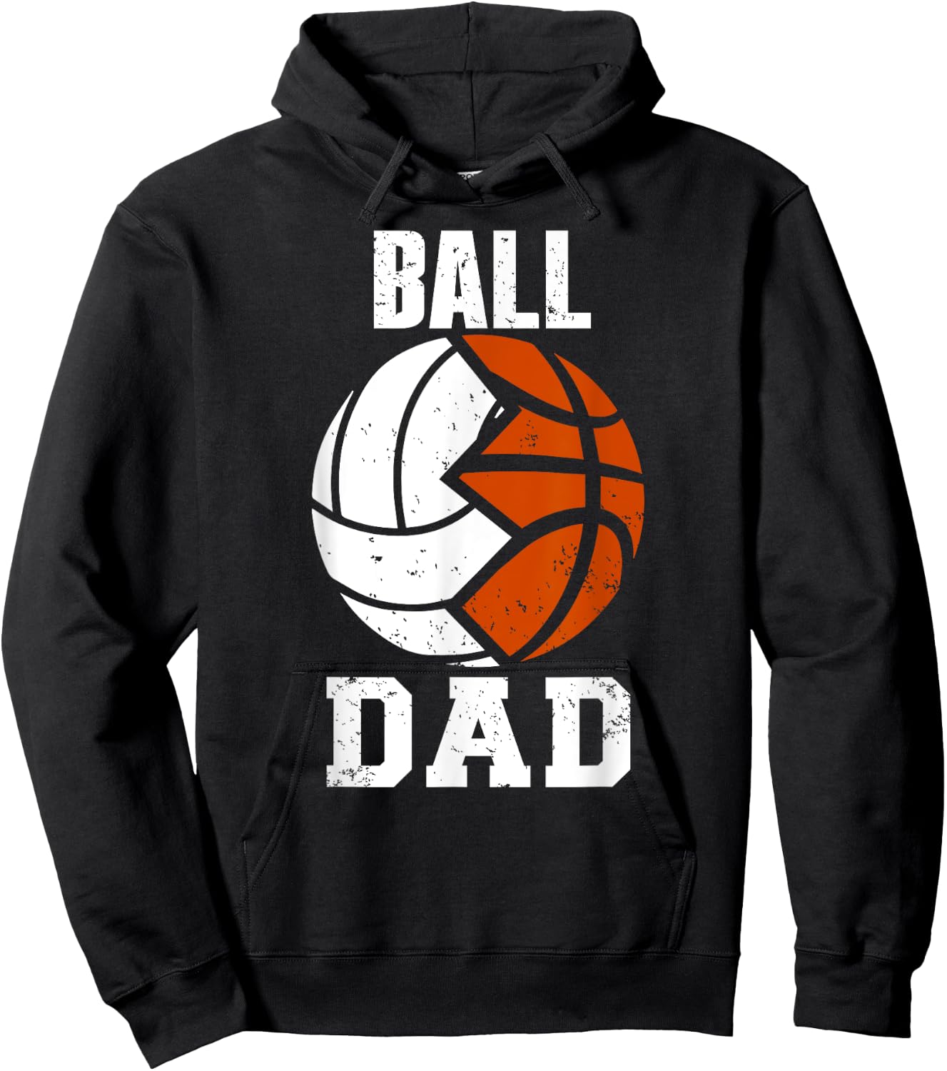 Ball Dad Funny Volleyball Basketball Dad Hoodie - Hoodie | Black