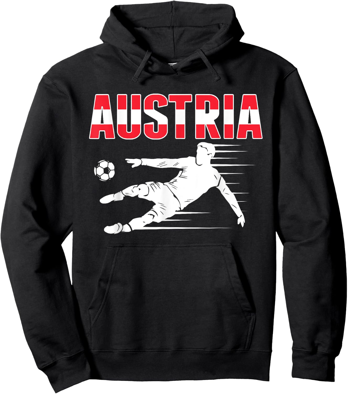 Austria Soccer Fans Jersey - Austrian Football Supporters Hoodie - Hoodie | Black