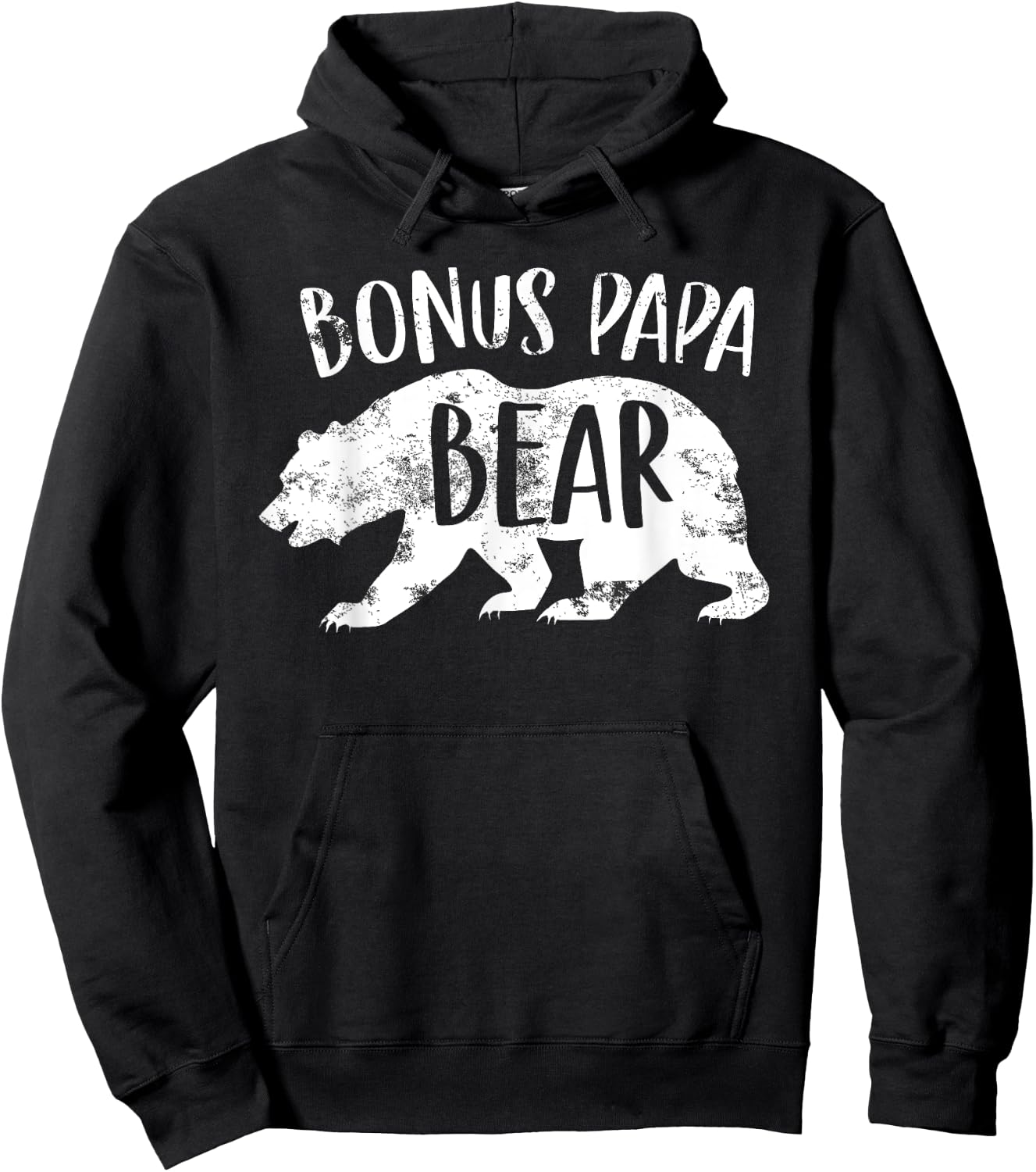 Bonus Papa Bear Best Stepfather Ever Step Son Stepdad Themed Hoodie - Hoodie | Black
