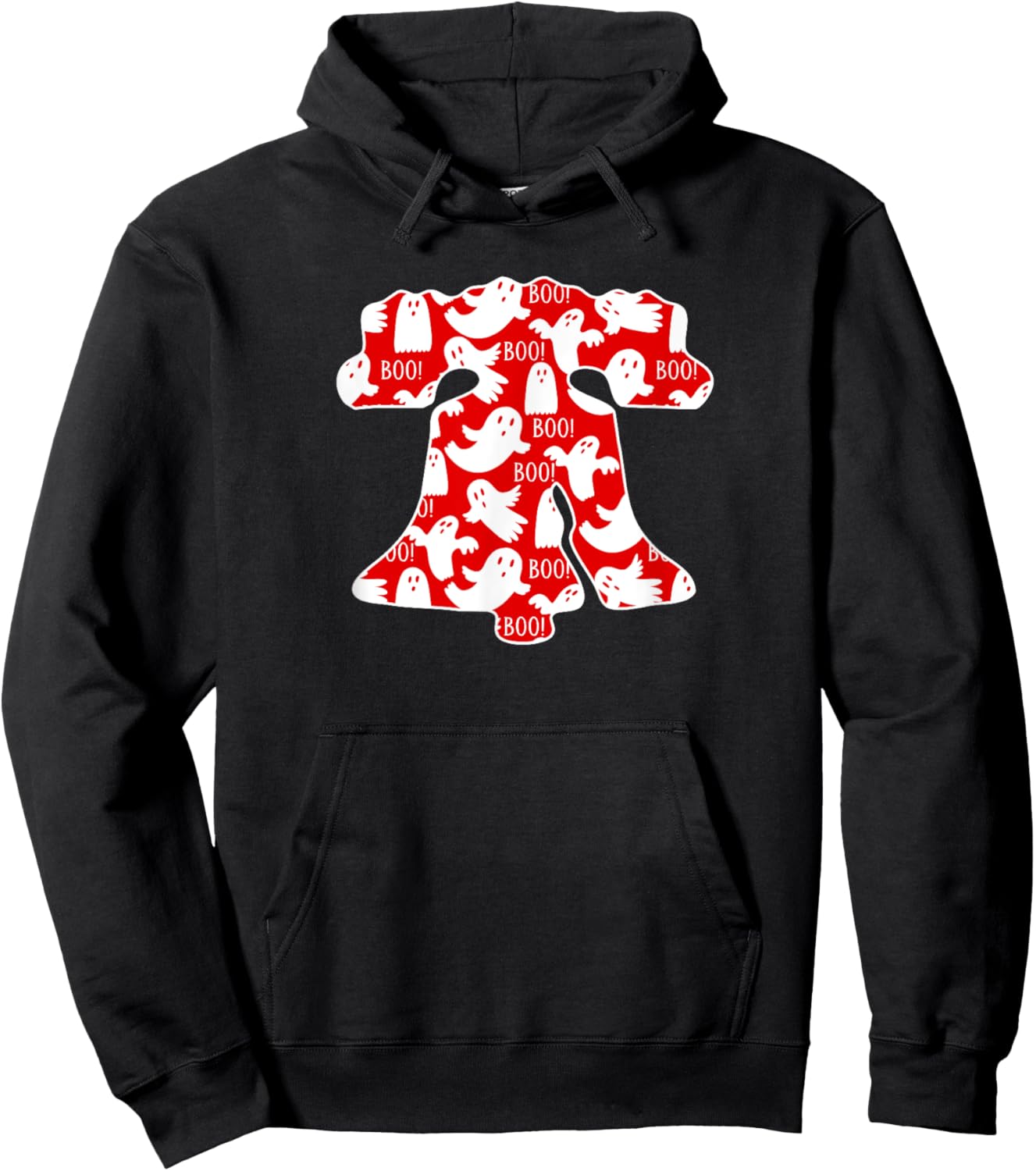 Funny Philadelphia Halloween Ghost Boo Bell Philly Fan Fall Hoodie - Hoodie | Black