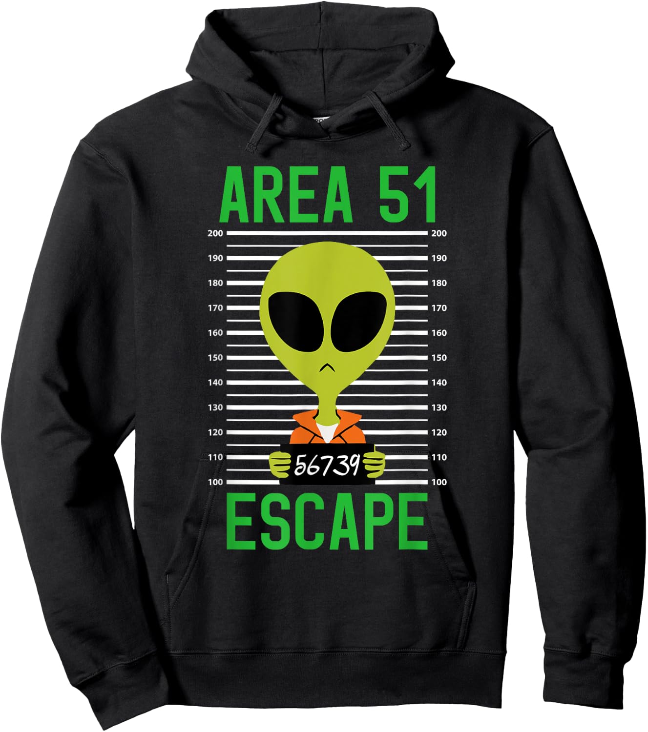 Storm Area 51 Funny Alien Escape Men Women UFO Hoodie - Hoodie | Black