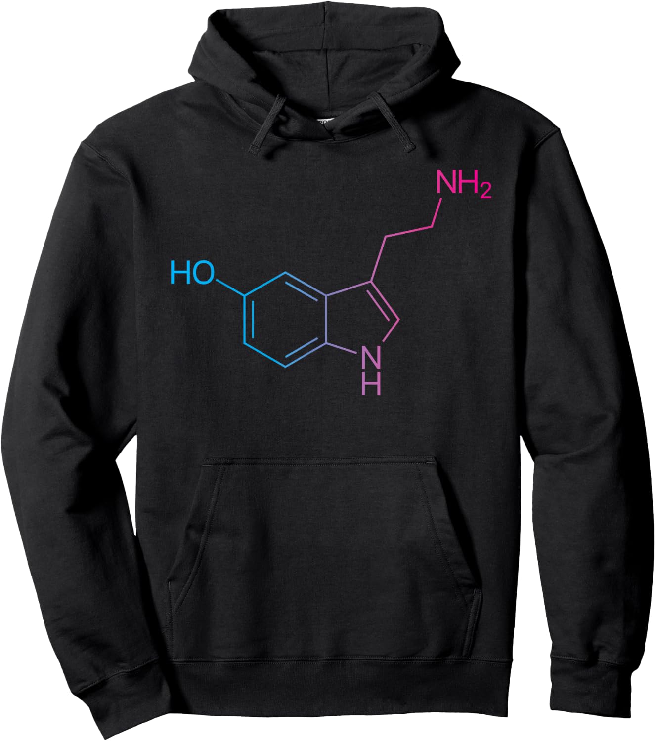 Serotonin Molecule Trippy Rave EDM Festival Happiness Hoodie - Hoodie | Black