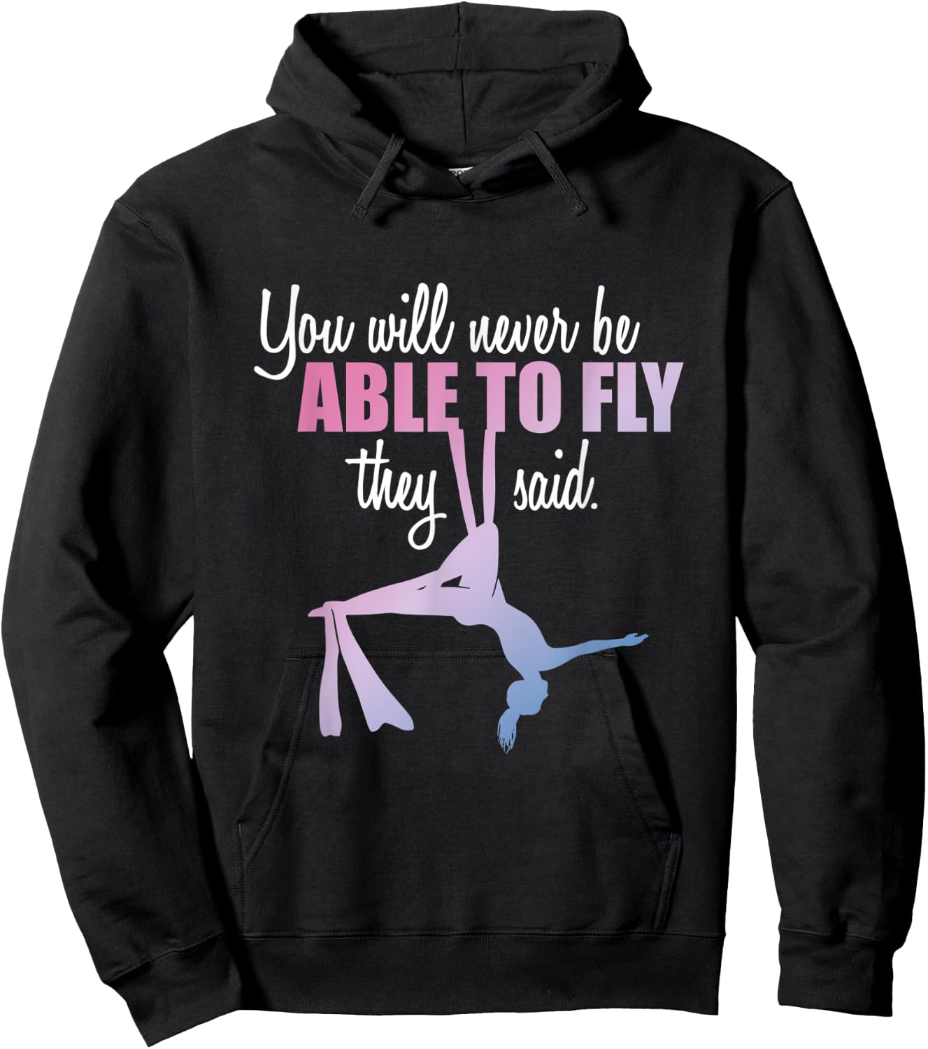 Aerialist | Aerial Yoga Performer | Silk Acrobatics Hoodie - Hoodie | Black