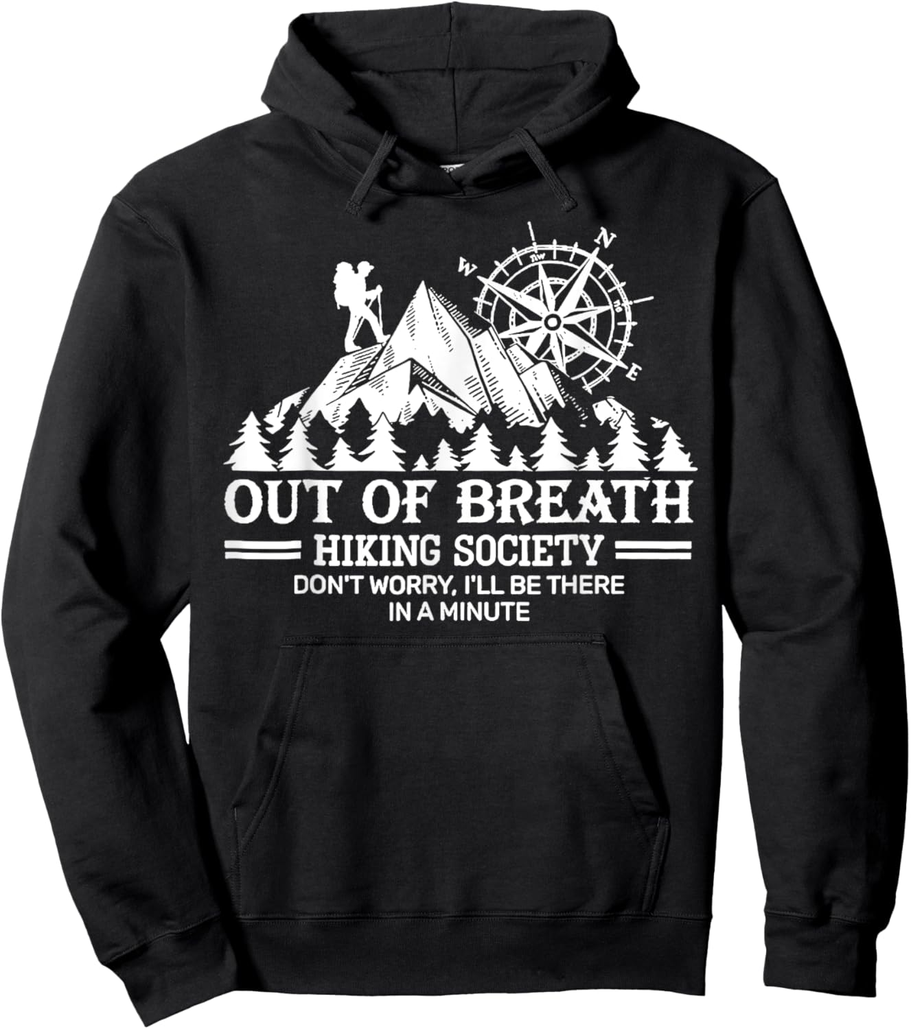 Out of breath hiking society Hoodie - Hoodie | Black