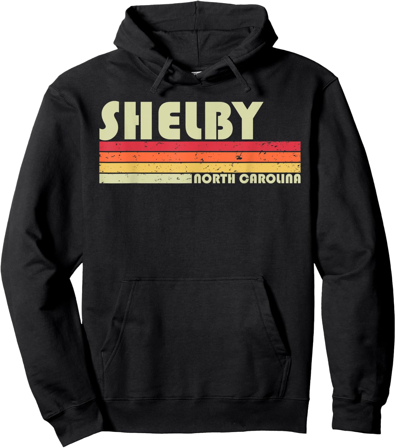 SHELBY NC NORTH CAROLINA Funny City Home Roots Gift Retro Hoodie - Hoodie | Black