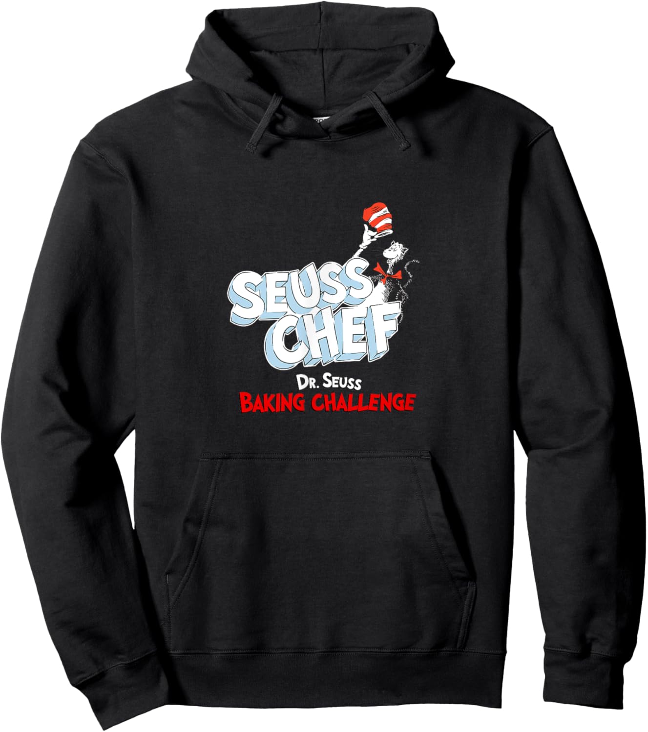 Dr. Seuss Baking Challenge Seuss Chef The Cat In The Hat Men Women Girls Kids Hoodie - Hoodie | Black