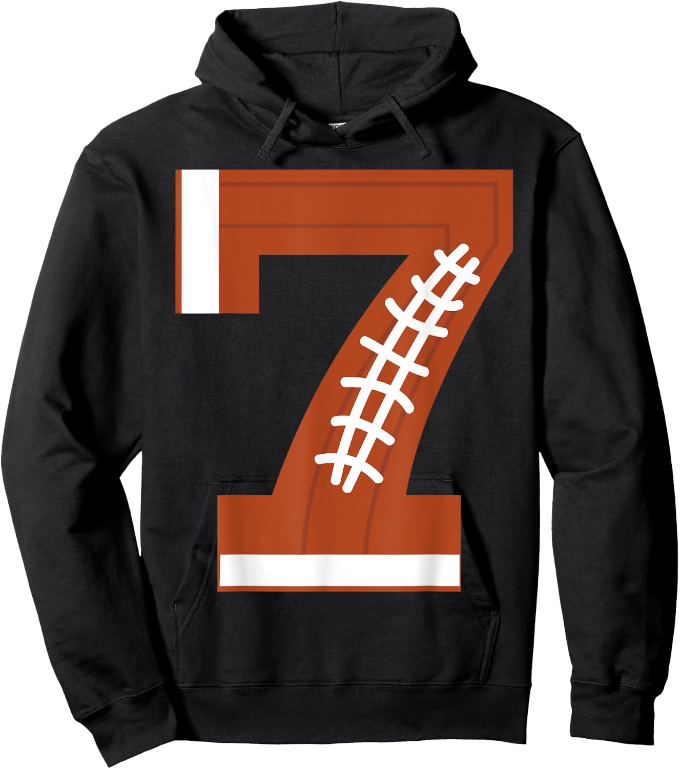 7th Birthday Football Ball Boys | 7 Year Old Gift Hoodie - Hoodie | Black