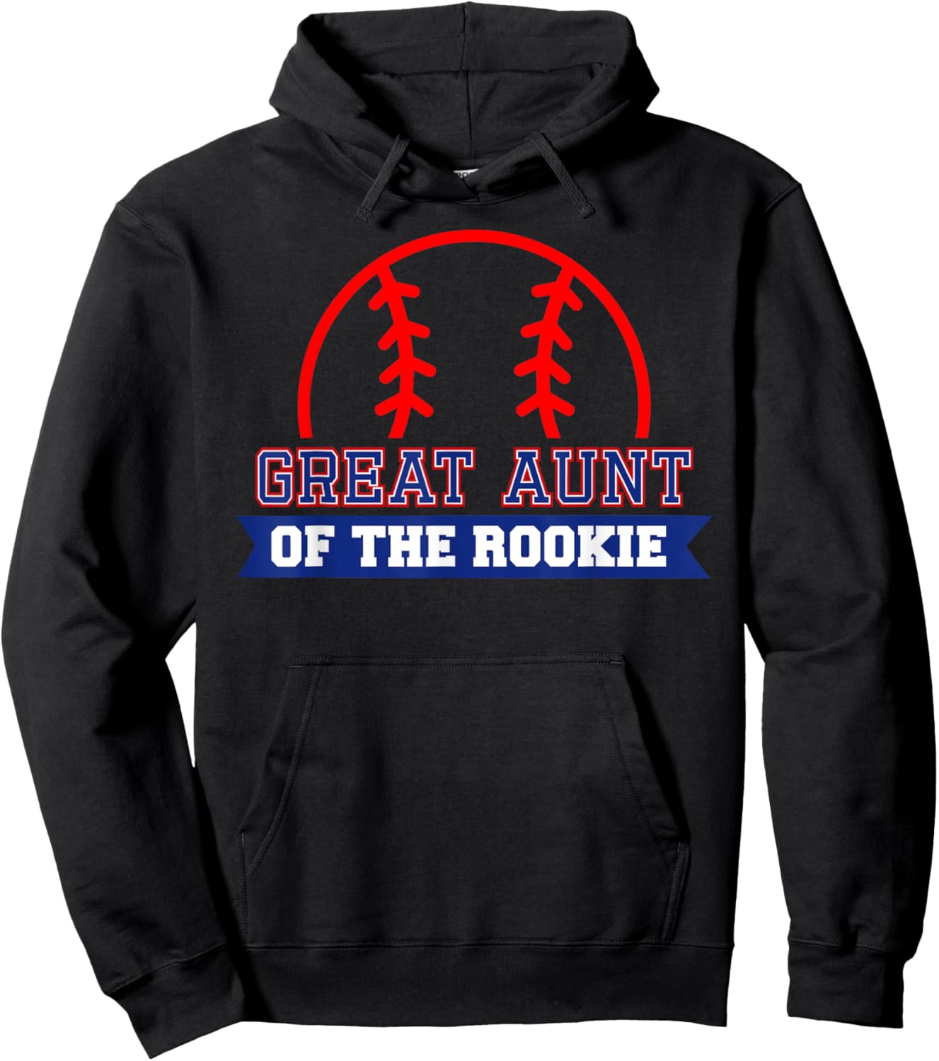 Great Aunt of Rookie 1st Birthday Baseball Theme Matching Hoodie - Hoodie | Black