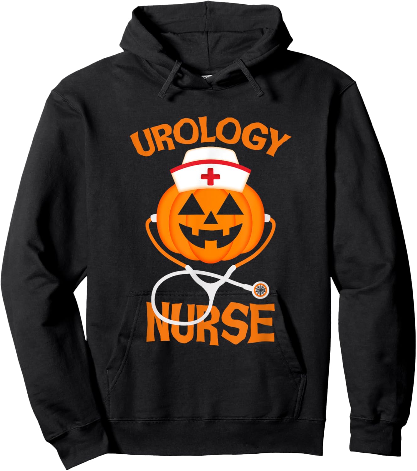 Stethoscope Pumpkin Urology Nurse Halloween Women Hoodie - Hoodie | Black
