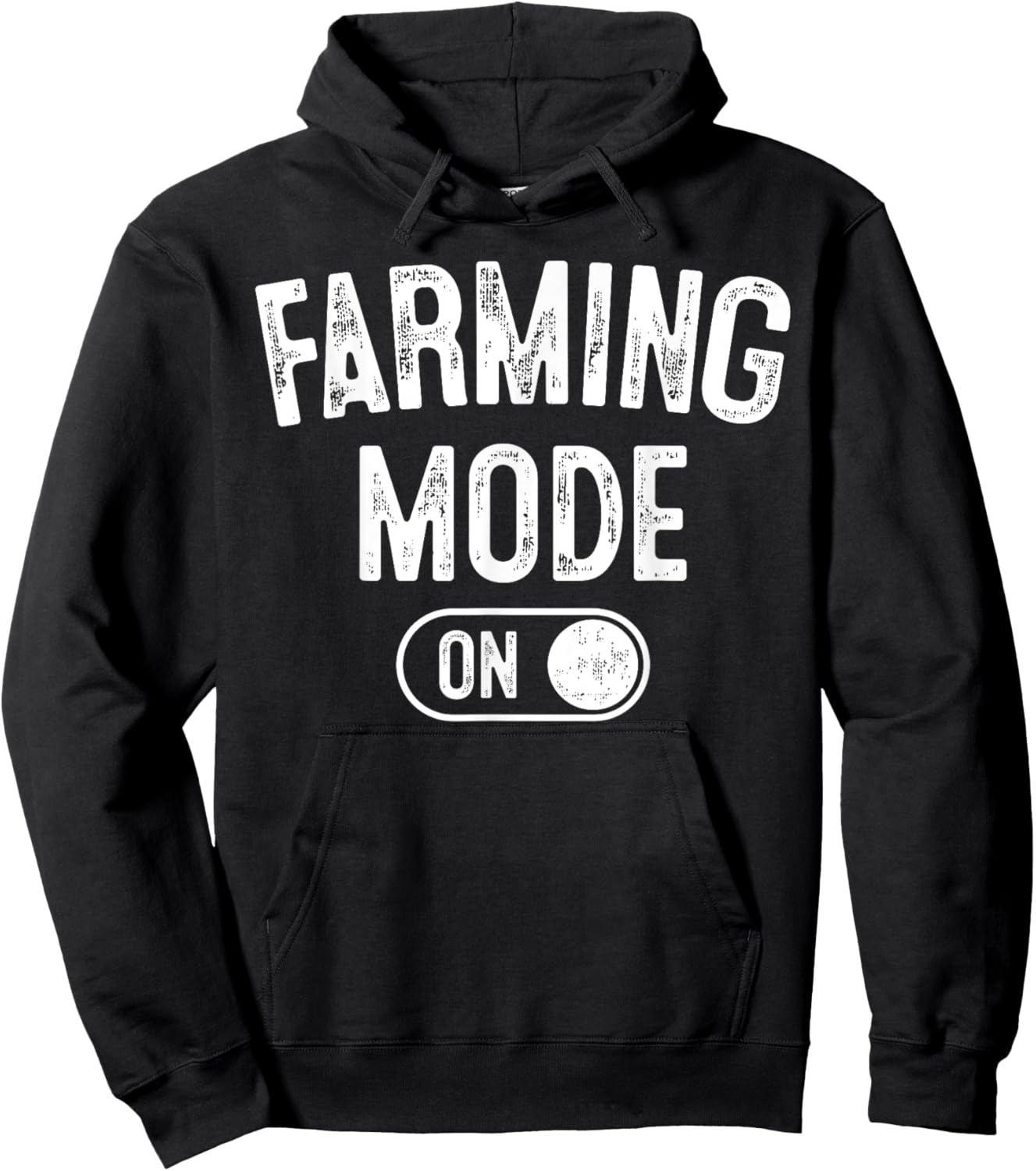 Farming Mode On Funny Farmer Gift Rancher Cowboy Cowgirl Hoodie - Hoodie | Black