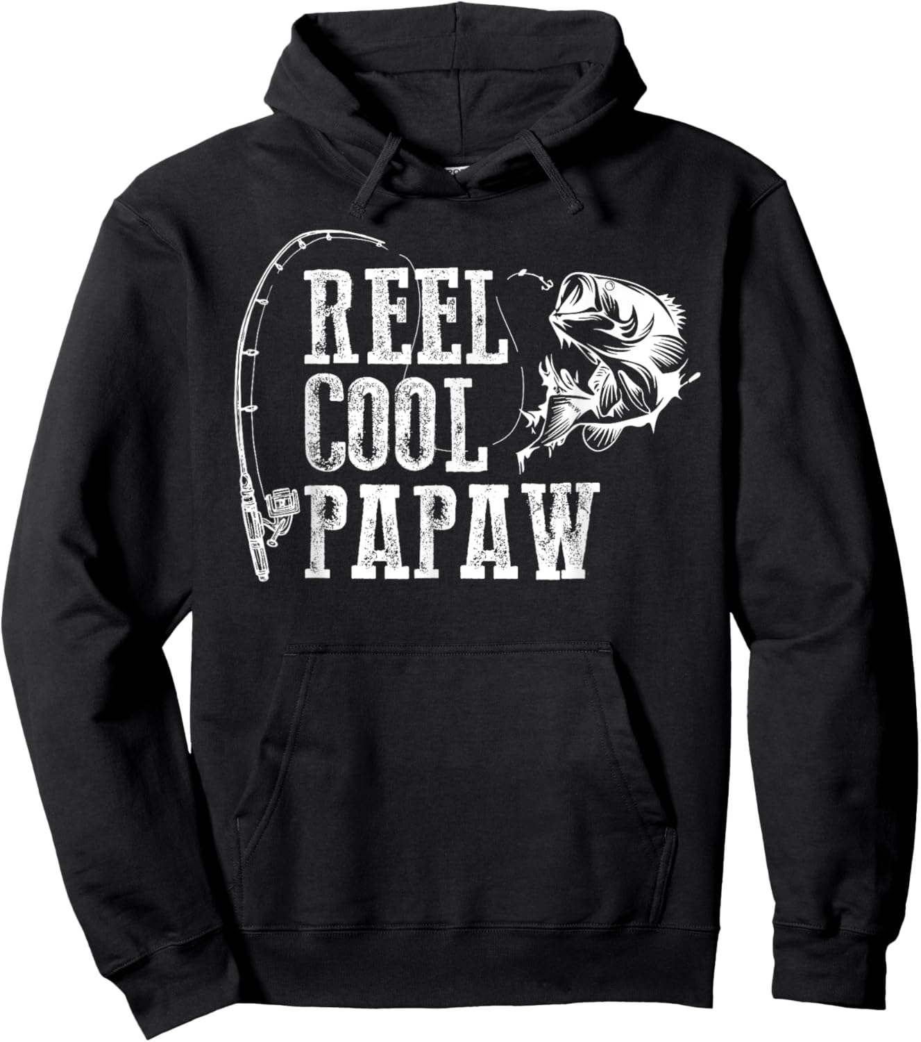 Reel Cool Papaw Fish Hoodie - Hoodie | Black