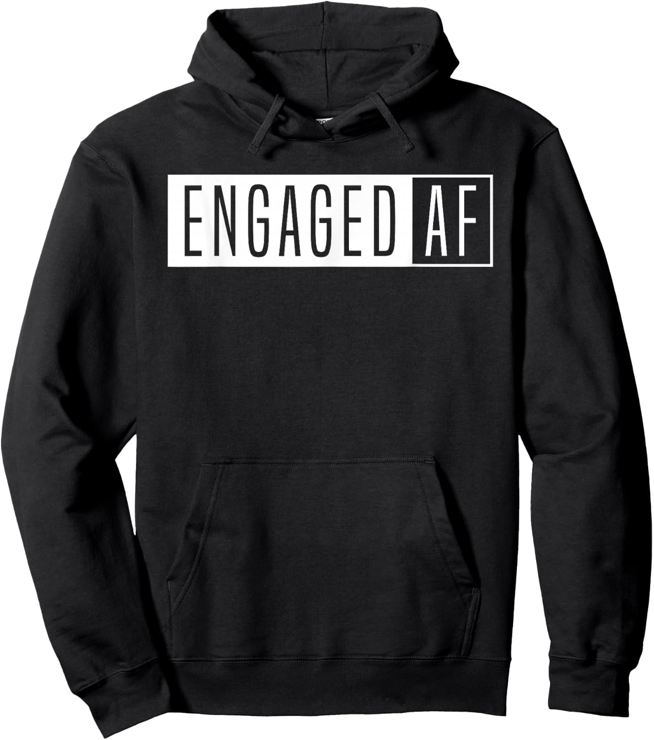 Women's Engaged AF-Just Married-Girlfriend Fiancee Hoodie - Hoodie | Black