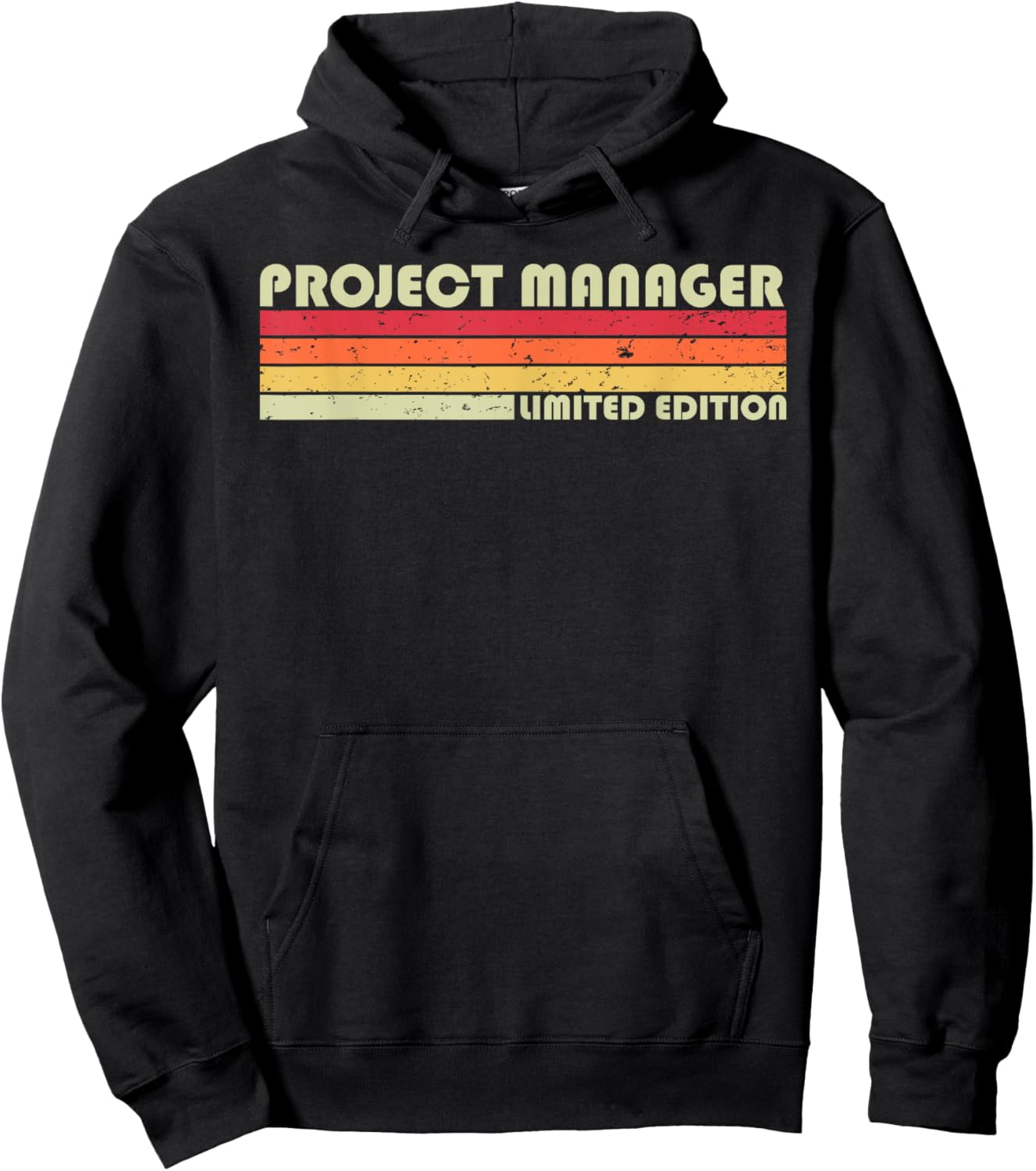 Personal Christmas Retro Vintage Graduation Gifts Project Manager Funny Job Title Profession Birthday Worker Hoodie - Hoodie | Black