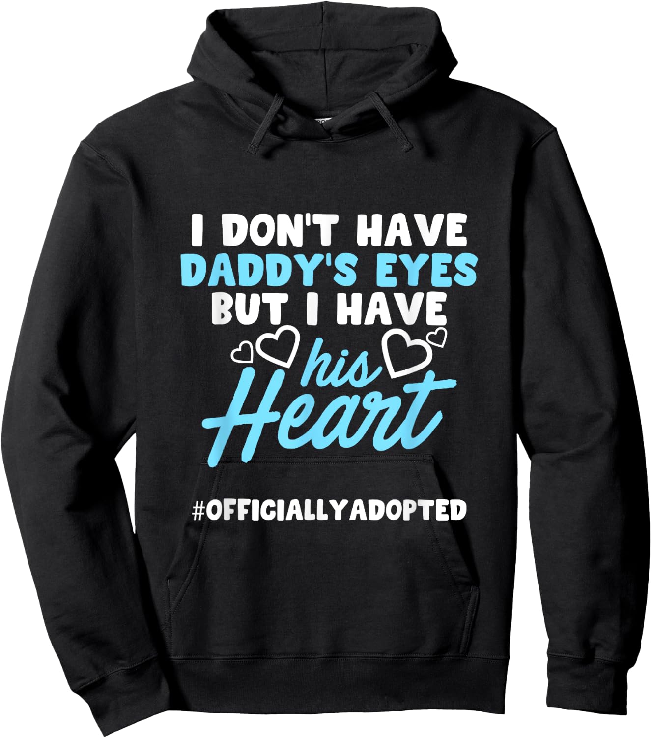 Adoption Announcement Day Family Gifts Dad Heart Hoodie - Hoodie | Black