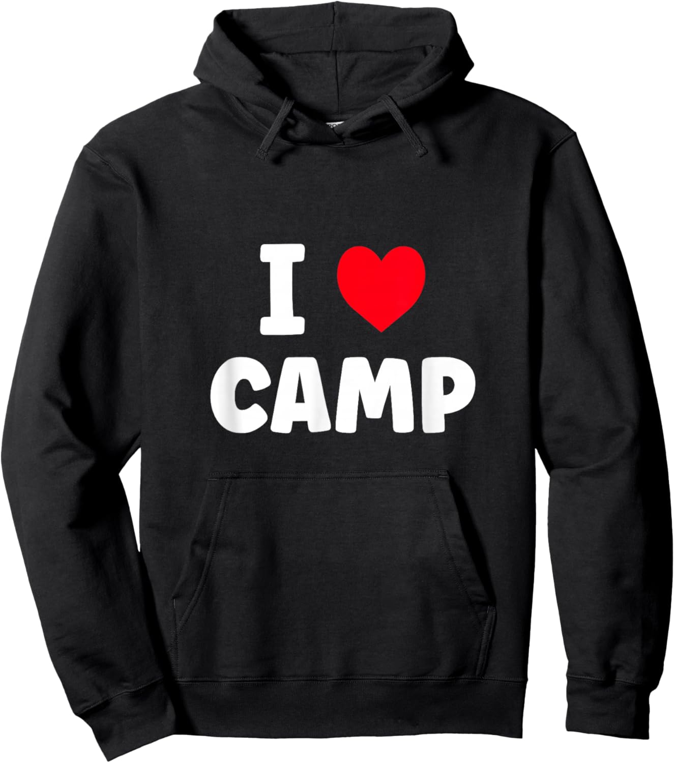 I Love Camp Summer Camp Glamping Hoodie - Hoodie | Black