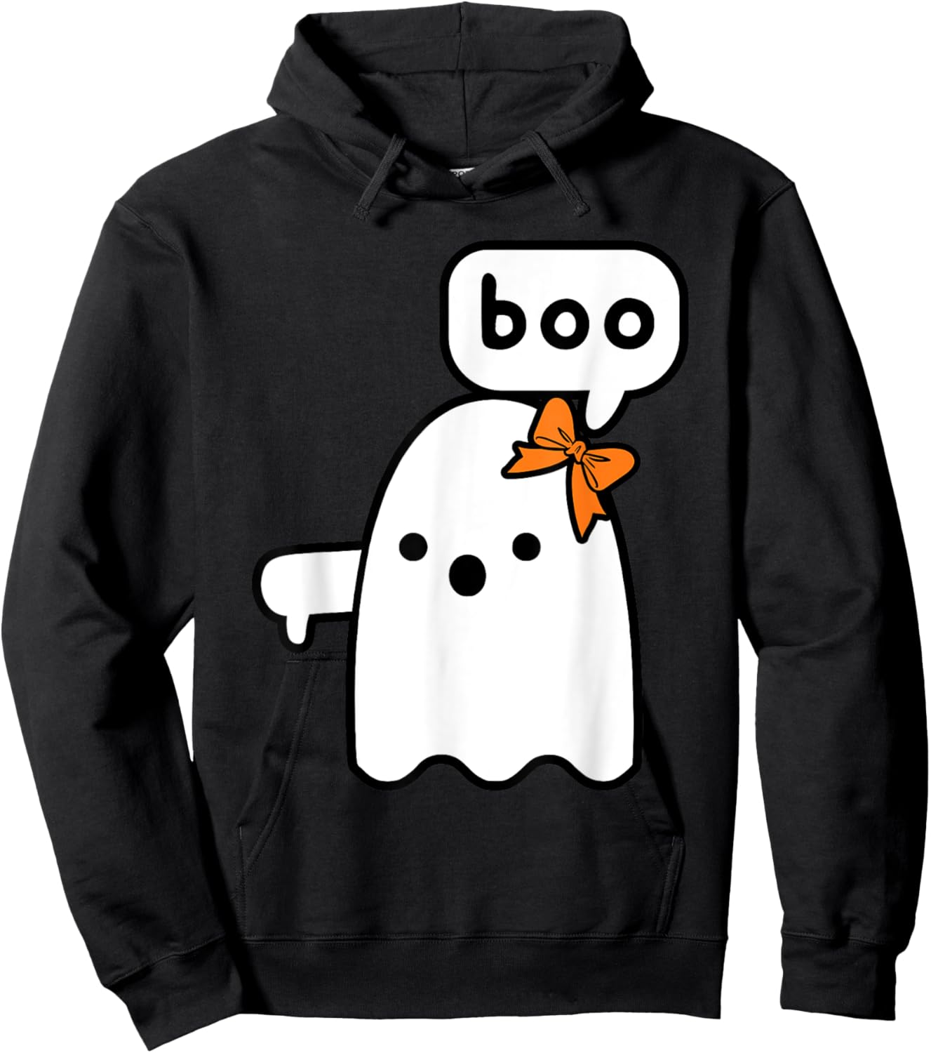 Thumbs Down Ghost Screaming Boo Ghost halloween Girls Hoodie - Hoodie | Black