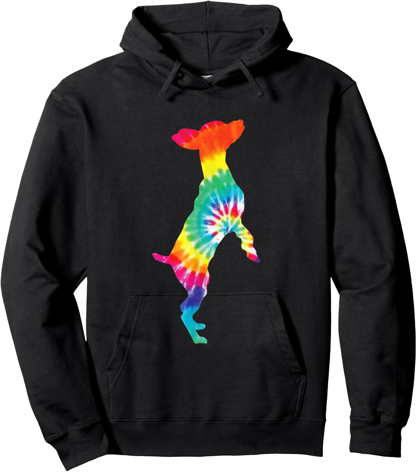Tie Dye Dog Shirt Hippie Animal Retro Puppy Gift Hoodie - Hoodie | Black