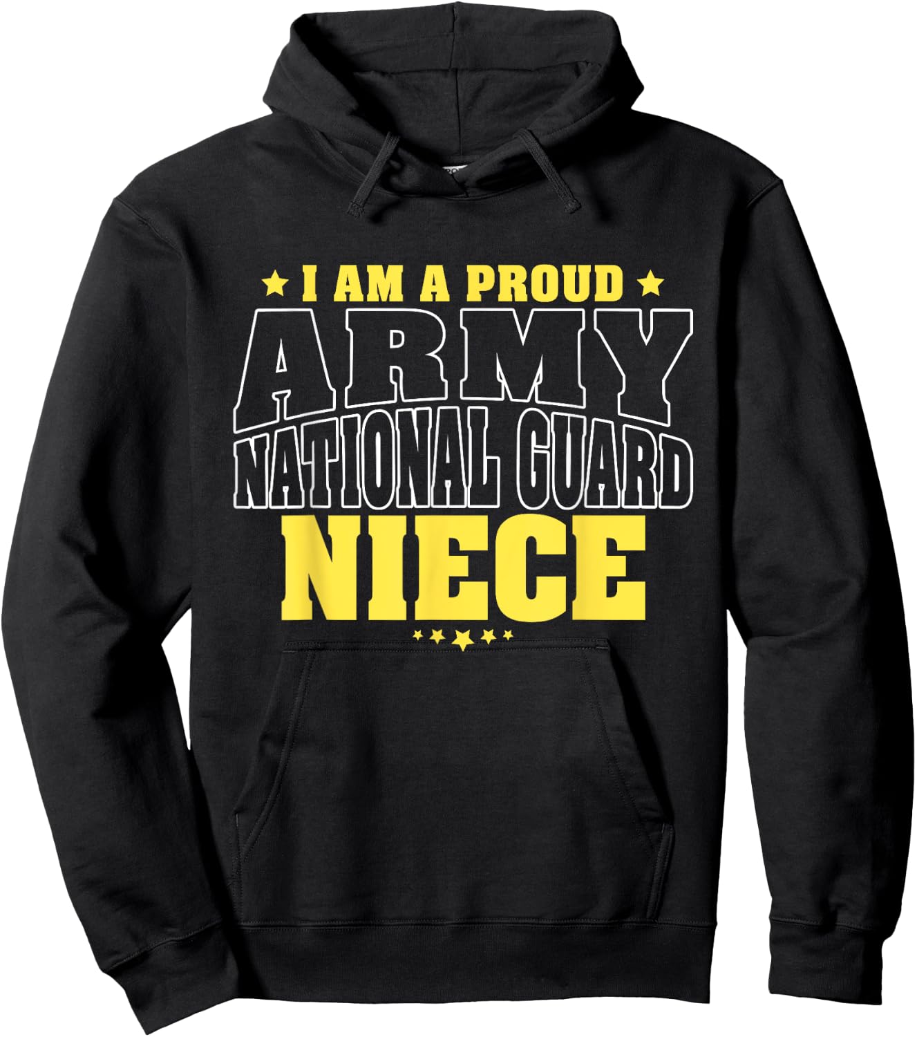 I Am A Proud Army National Guard Niece - Military Family Hoodie - Hoodie | Black