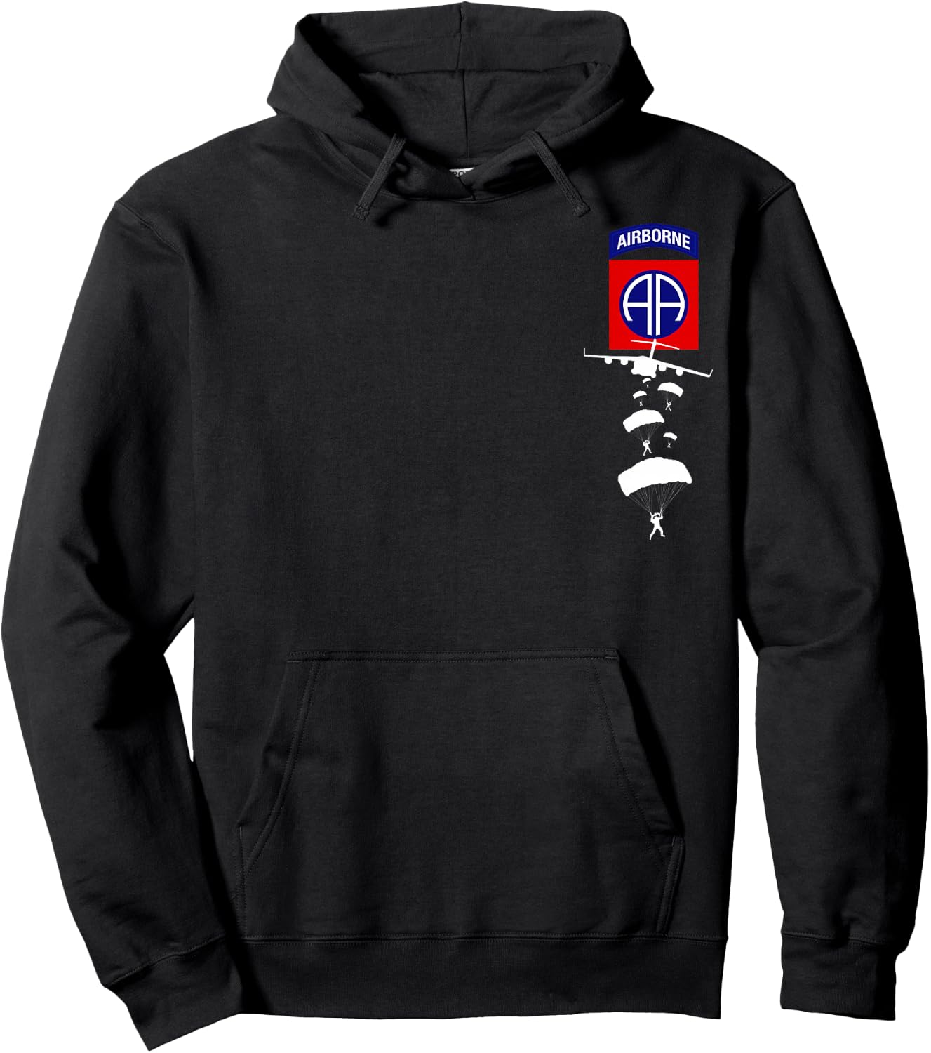 Proud US Army 82nd AIRBORNE Shirt - Veteran Day Gifts Hoodie - Hoodie | Black