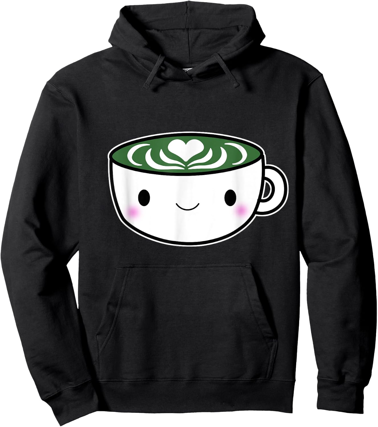 Matcha Shirts Green Tea Latte Kawaii Cute Hoodie - Hoodie | Black