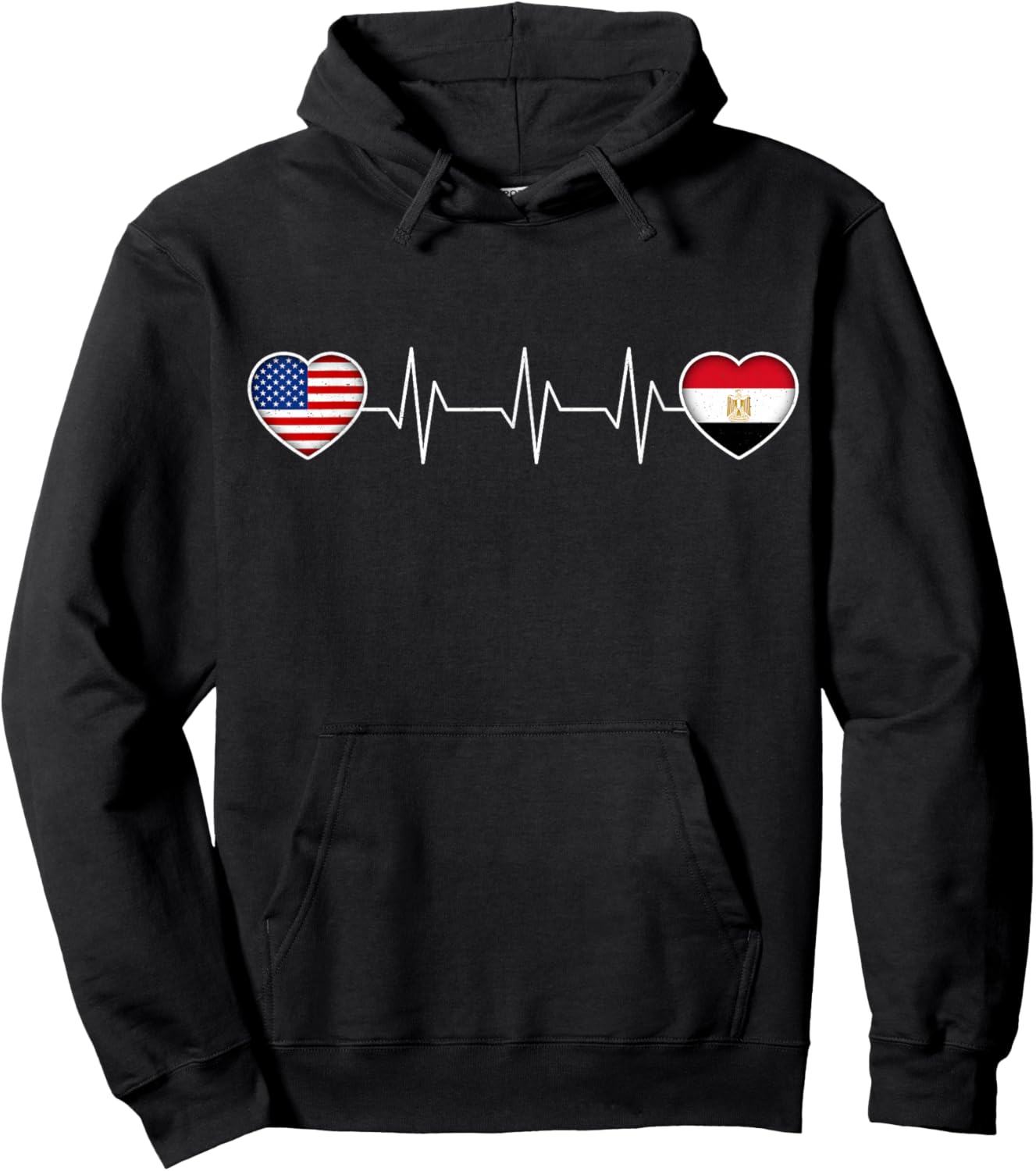 Egypt & USA Hoodie - Hoodie | Black
