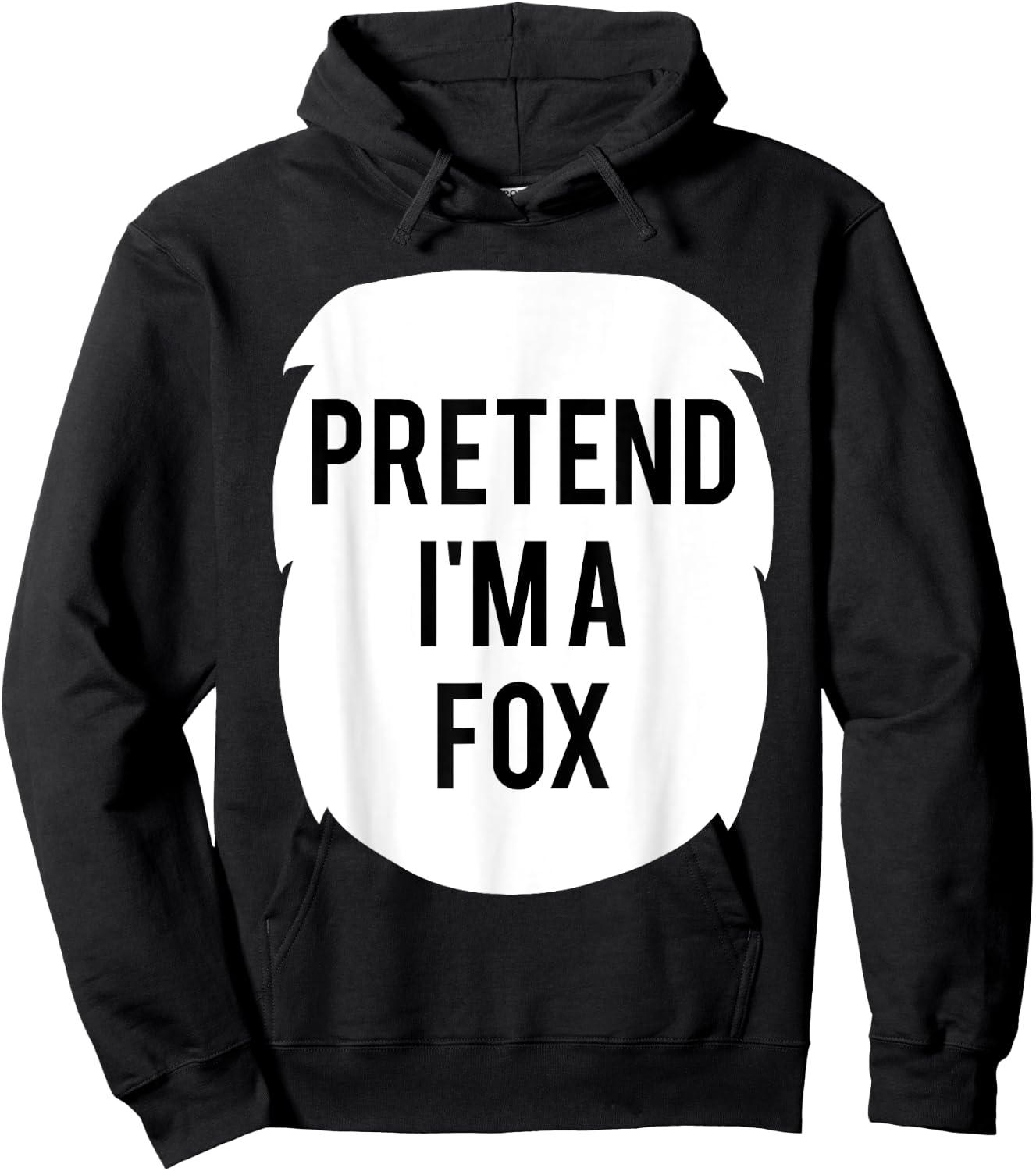 Pretend I'm A Fox Costume Funny Halloween Party Hoodie - Hoodie | Black