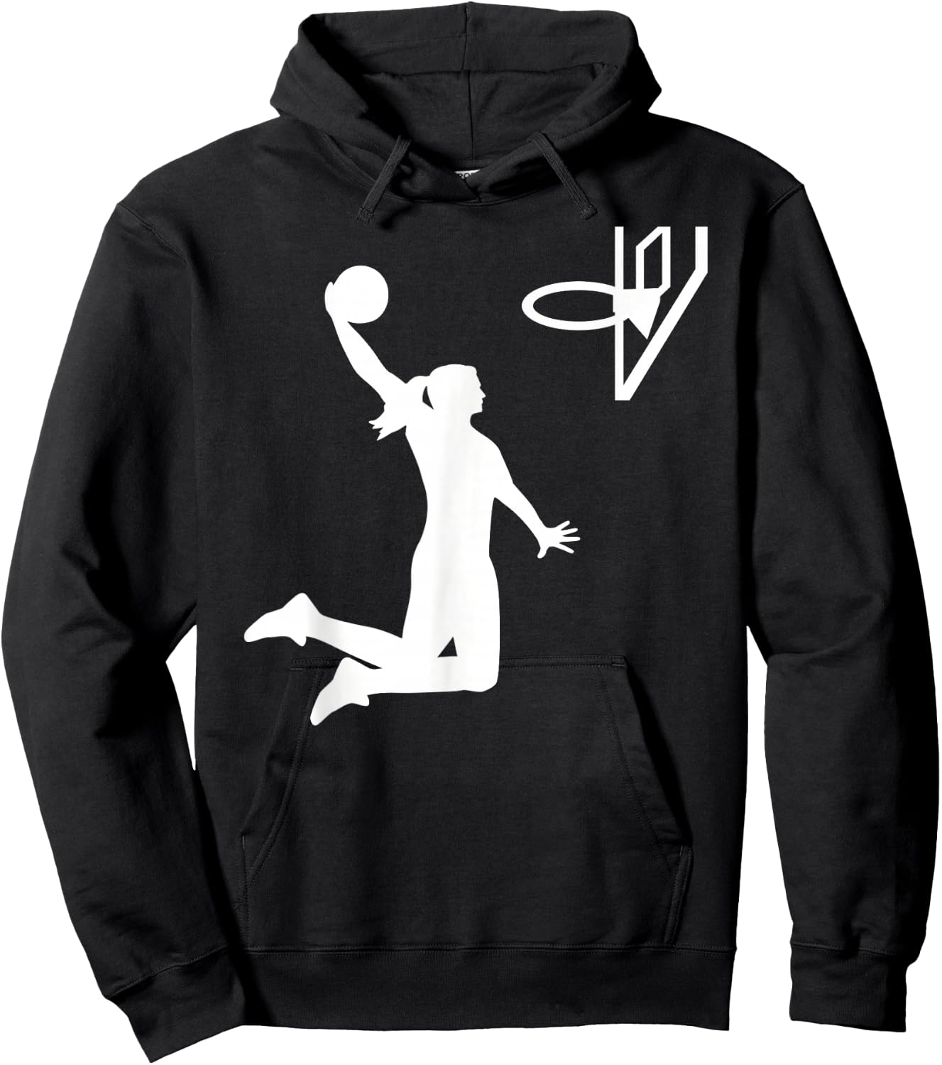 Basketball Girl Woman Hoodie - Hoodie | Black