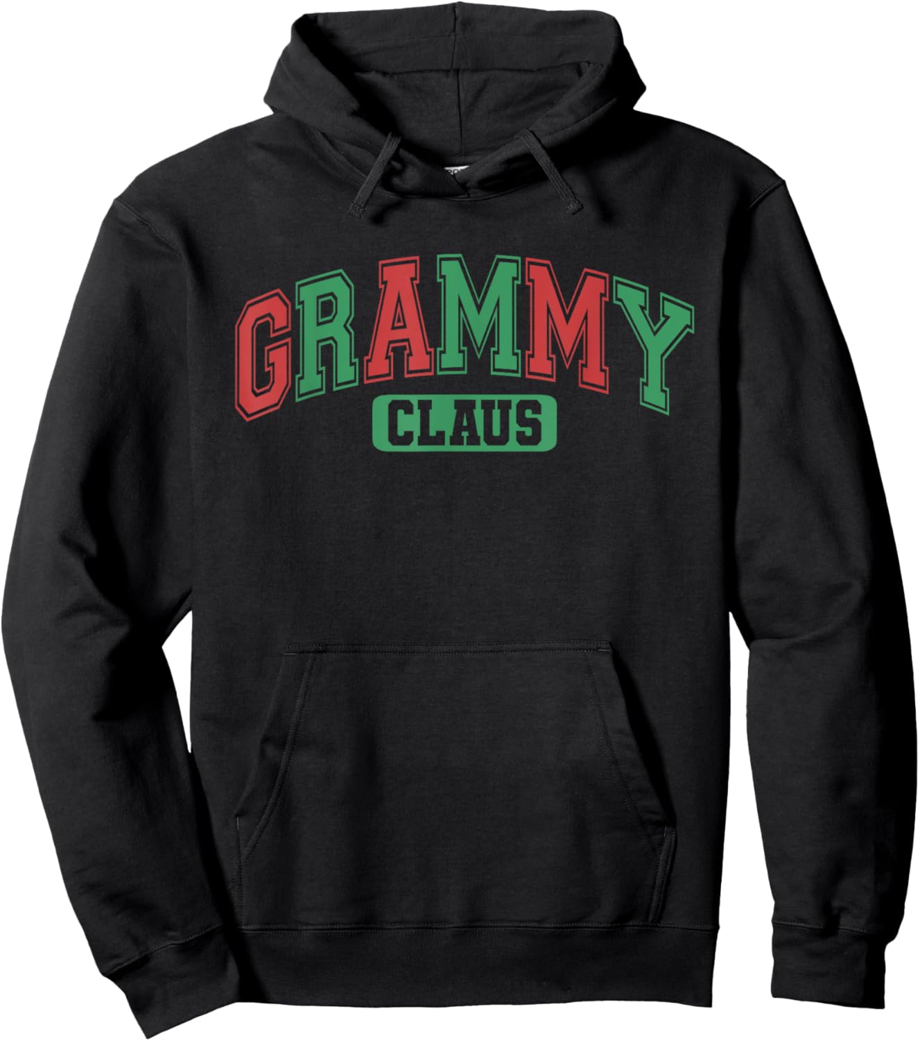 Grammy Claus Xmas Santa Hat Matching Family Christmas Hoodie - Hoodie | Black