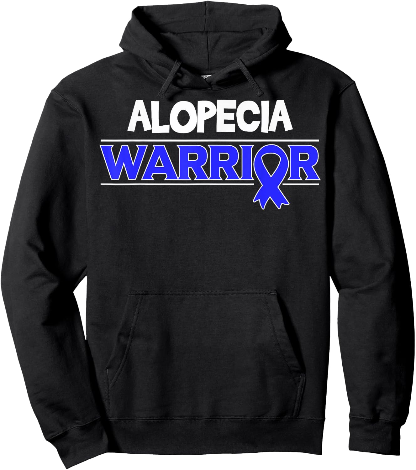 Alopecia Warrior Hair Loss Awareness Ribbon Hoodie - Hoodie | Black