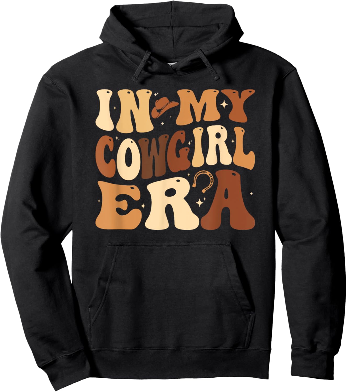 Cowgirl Rodeo Western Country Melanin In My Cowgirl Era Hoodie - Hoodie | Black