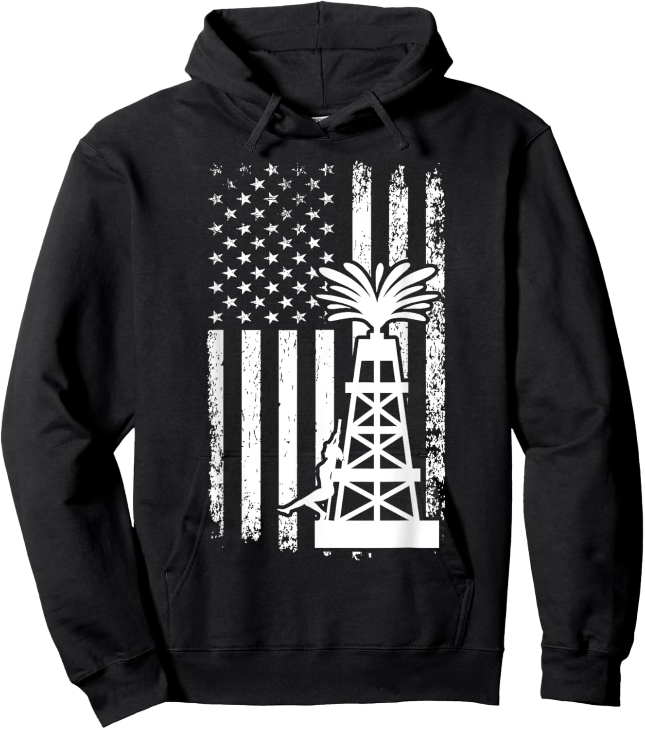 Oilfield Trash Funny Oil Rig Worker Hoodie - Hoodie | Black